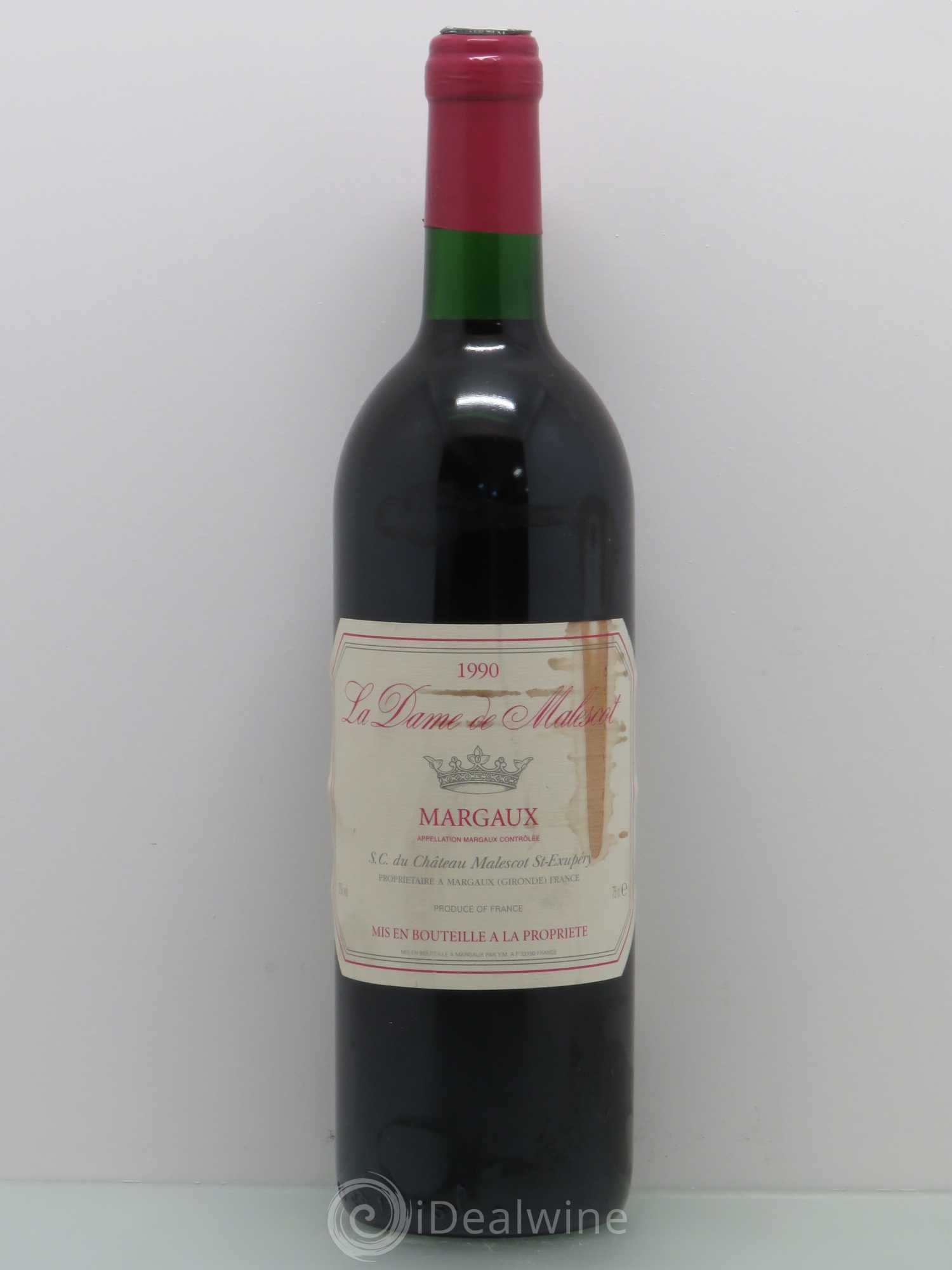 La Dame de Malescot 1990 - Lot de 1 bouteille - 0