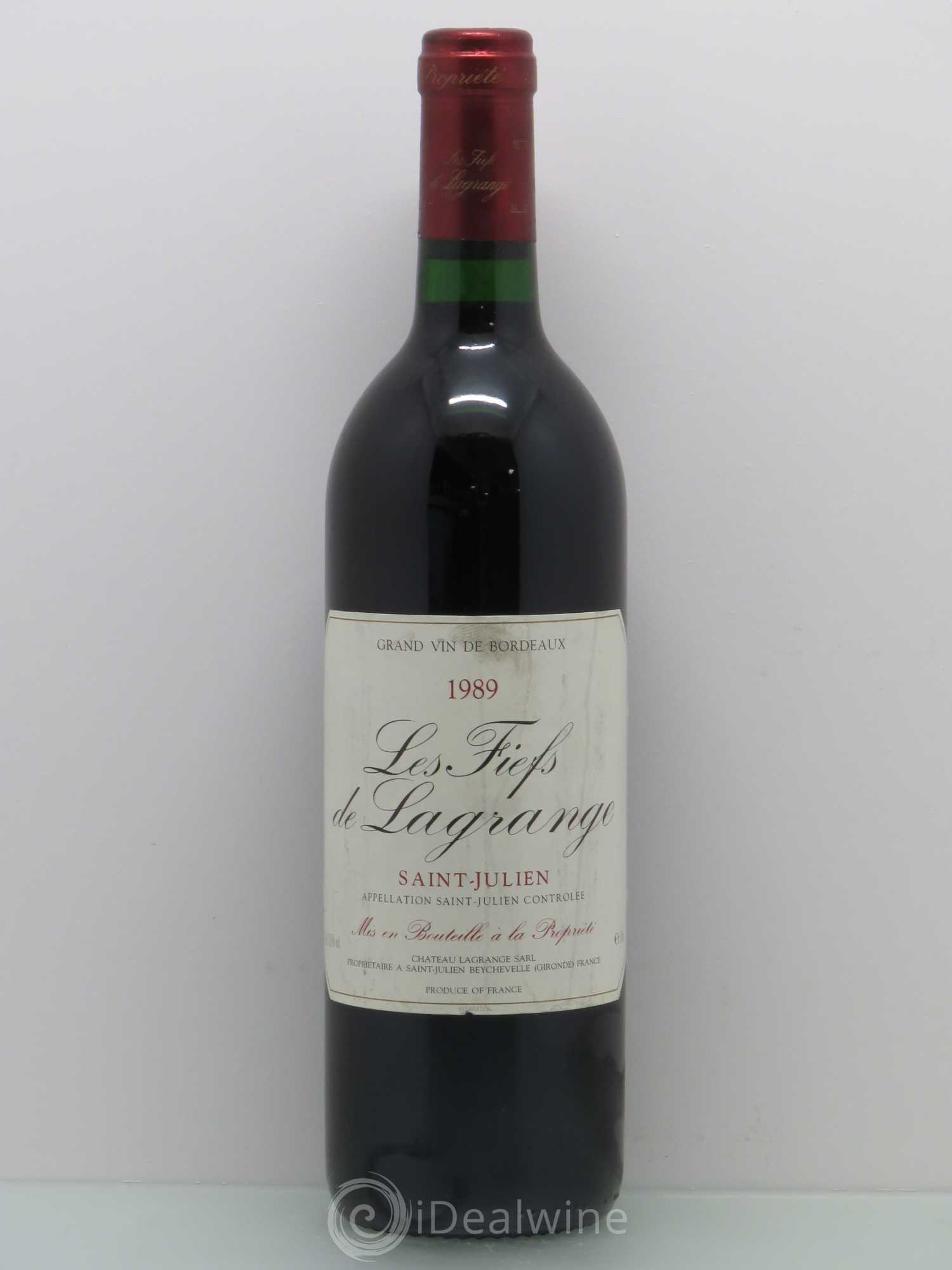 Les Fiefs de Lagrange Second Vin 1989 - Lot de 1 bouteille - 0