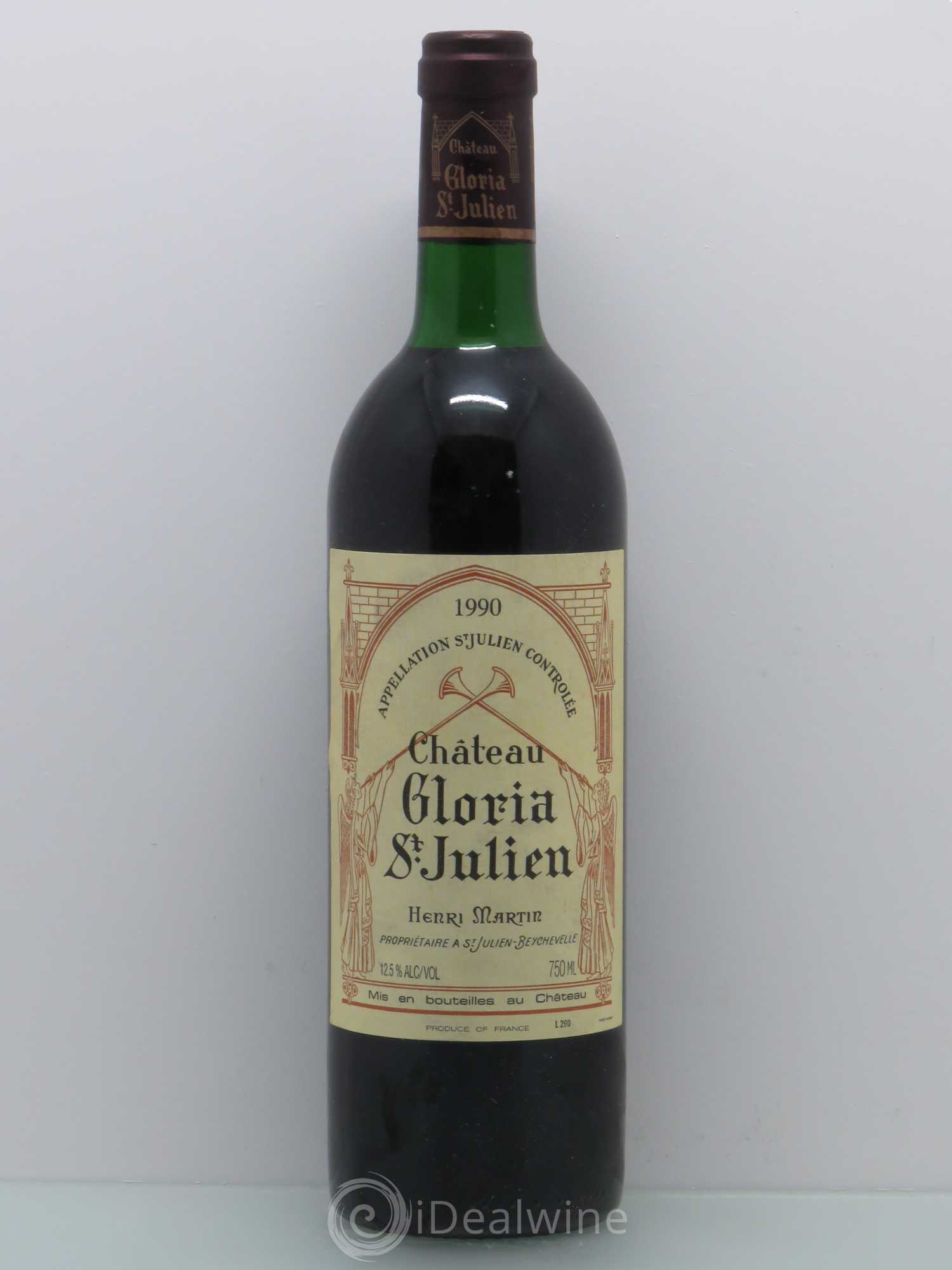 Château Gloria 1990 - Lot de 1 bouteille - 0