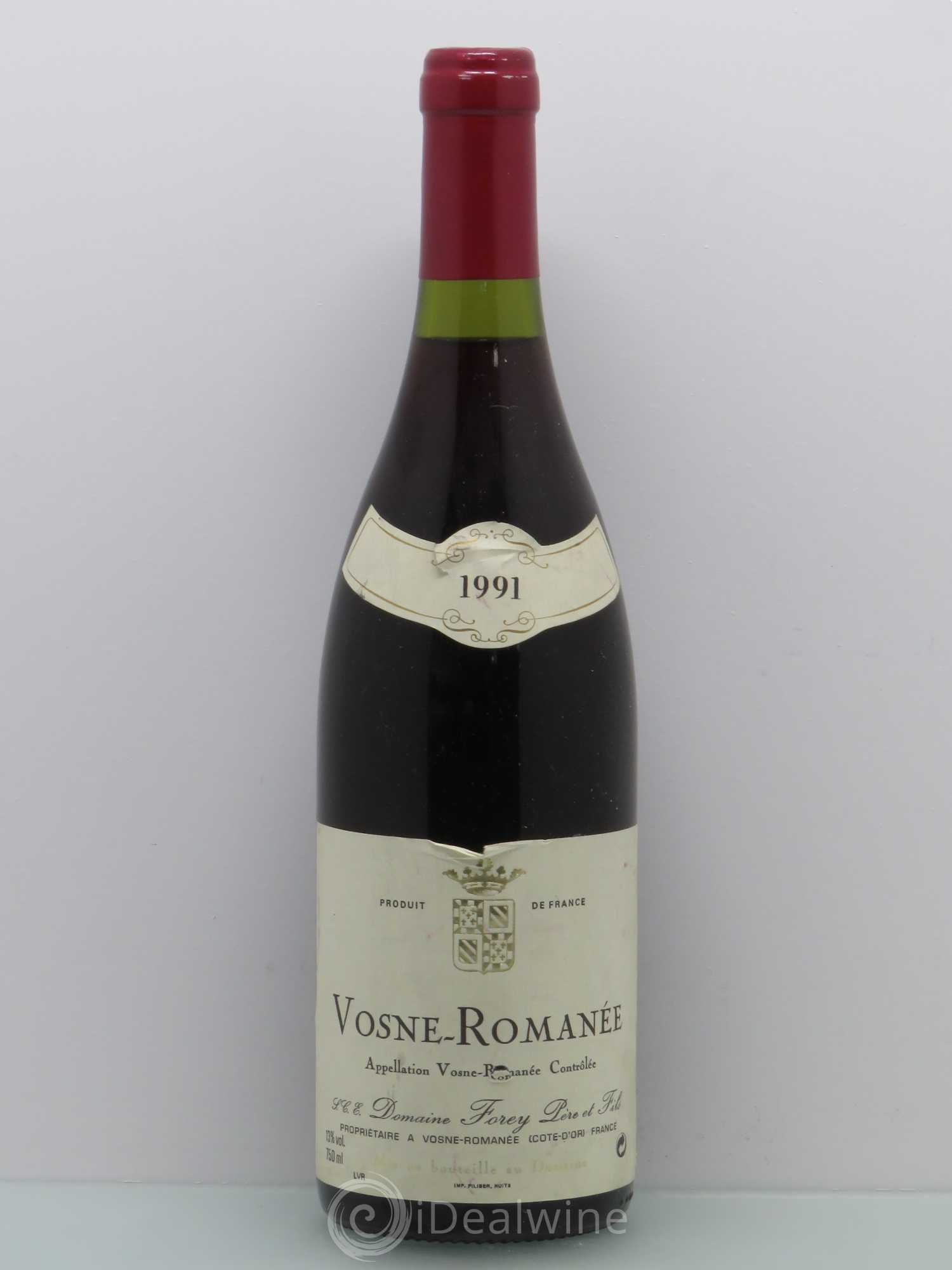 Vosne-Romanée Domaine Forey (sans prix de réserve) 1991 - Posten von 1 Flasche - 0