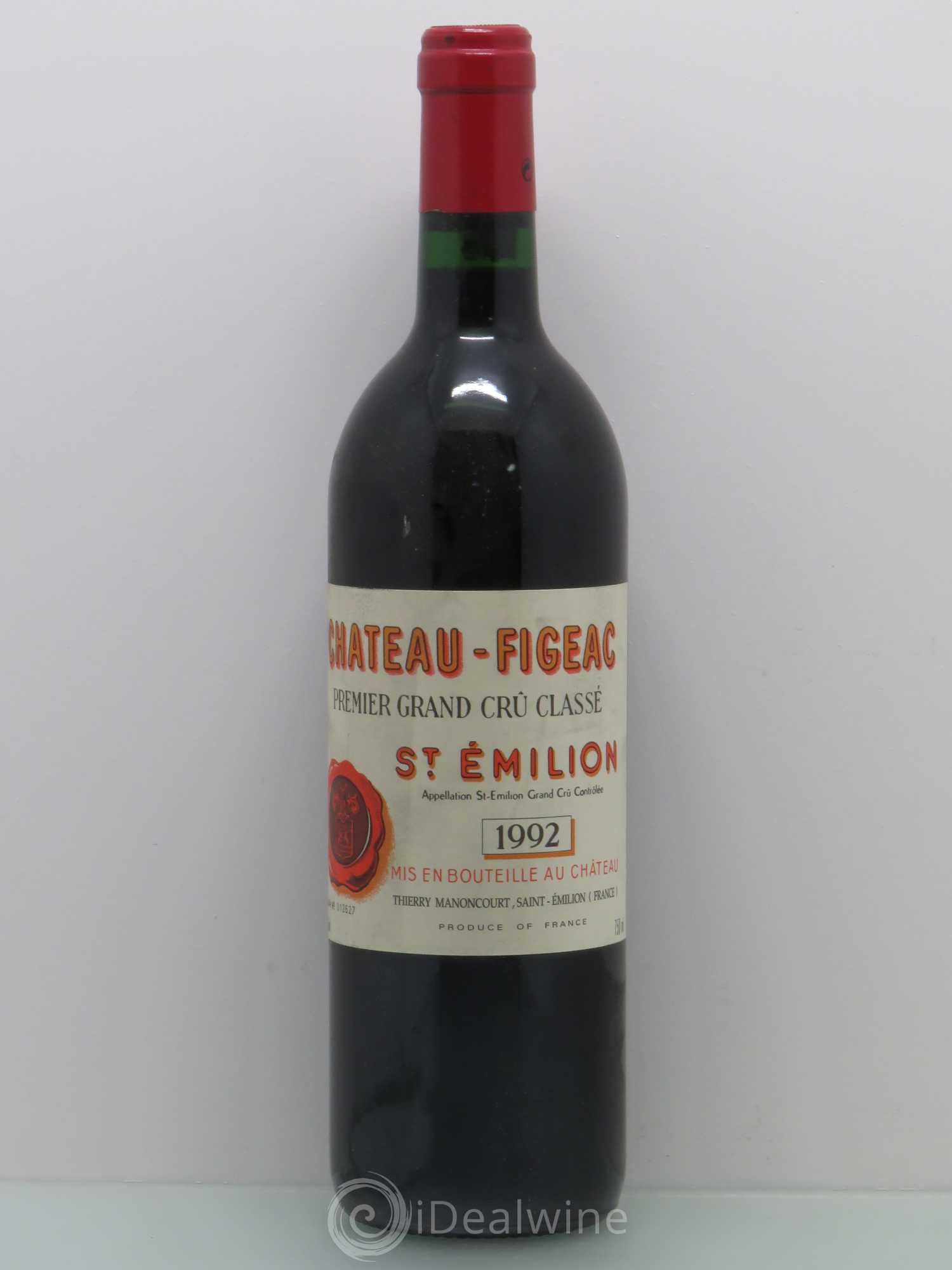 Château Figeac 1er Grand Cru Classé A 1992 - Lot de 1 bouteille - 0