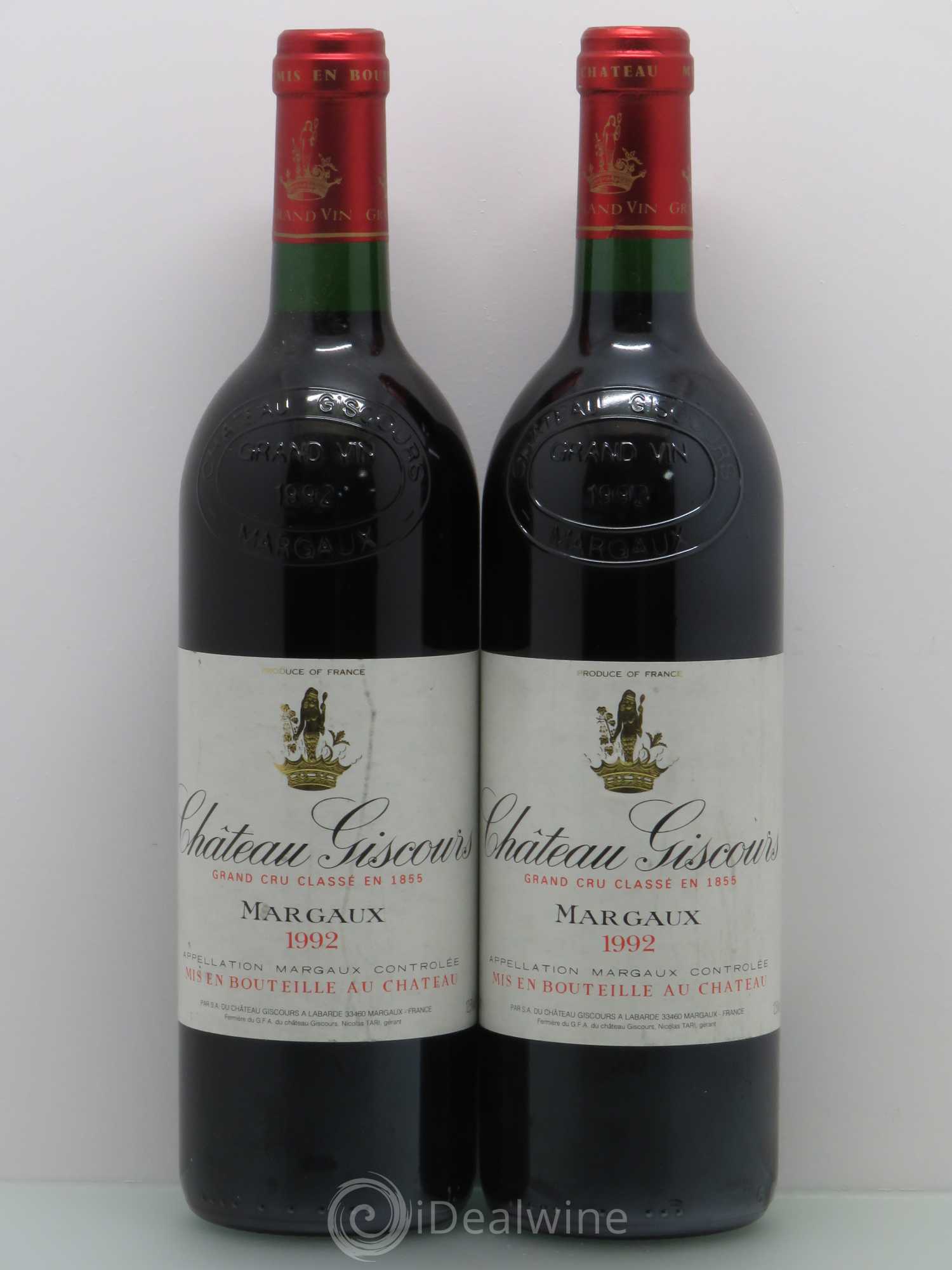 Château Giscours 3ème Grand Cru Classé 1992 - Lot de 2 bouteilles - 0