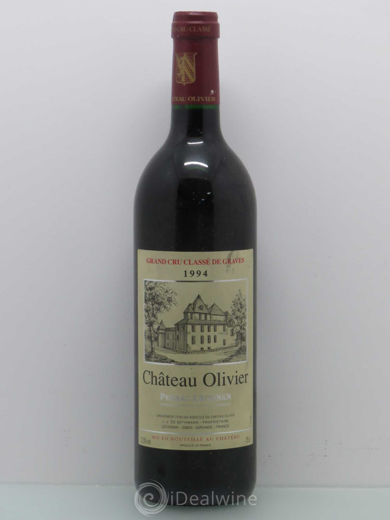 Château Olivier Cru Classé de Graves 1994 - Lot de 1 bouteille - 0