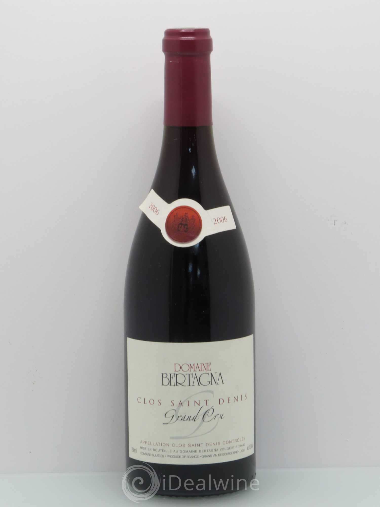 Clos Saint-Denis Grand Cru Bertagna 2006 - Lot de 1 bouteille - 0
