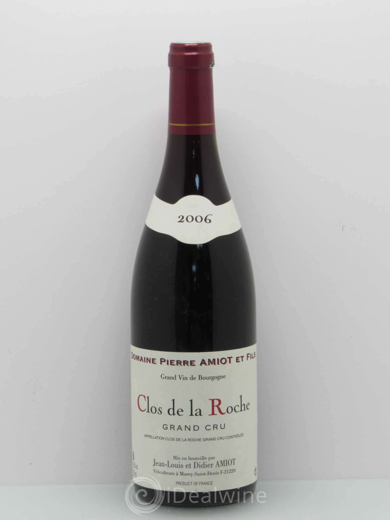Clos de la Roche Grand Cru Domaine Pierre Amiot et fils 2006 - Posten von 1 Flasche - 0