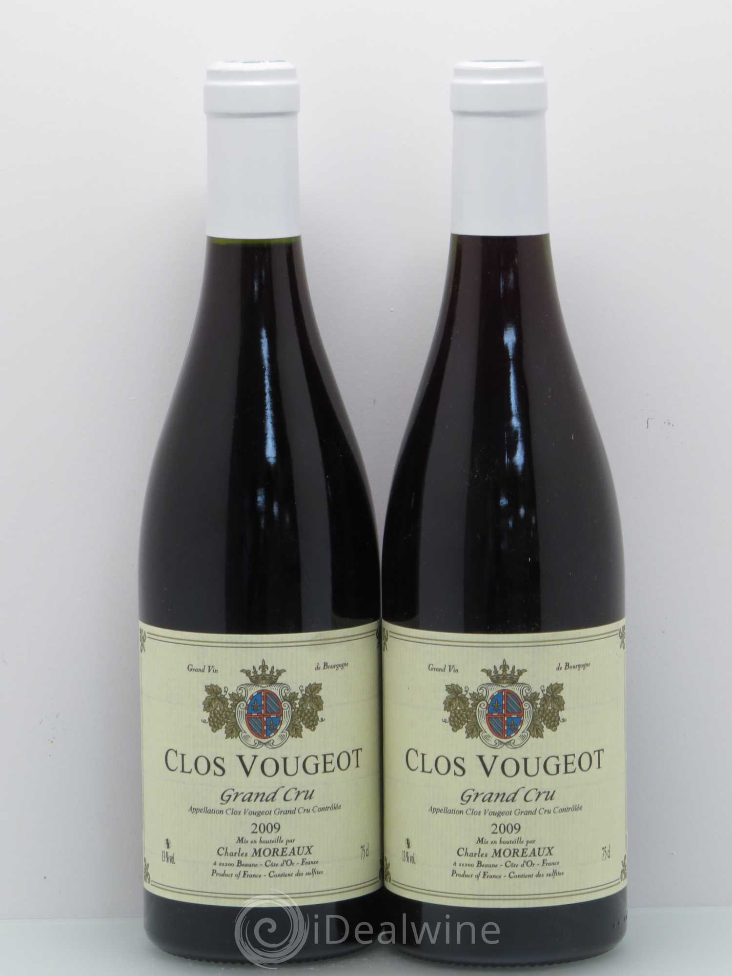 Clos de Vougeot Grand Cru Charles Moreaux 2009 - Lot de 2 bouteilles - 0