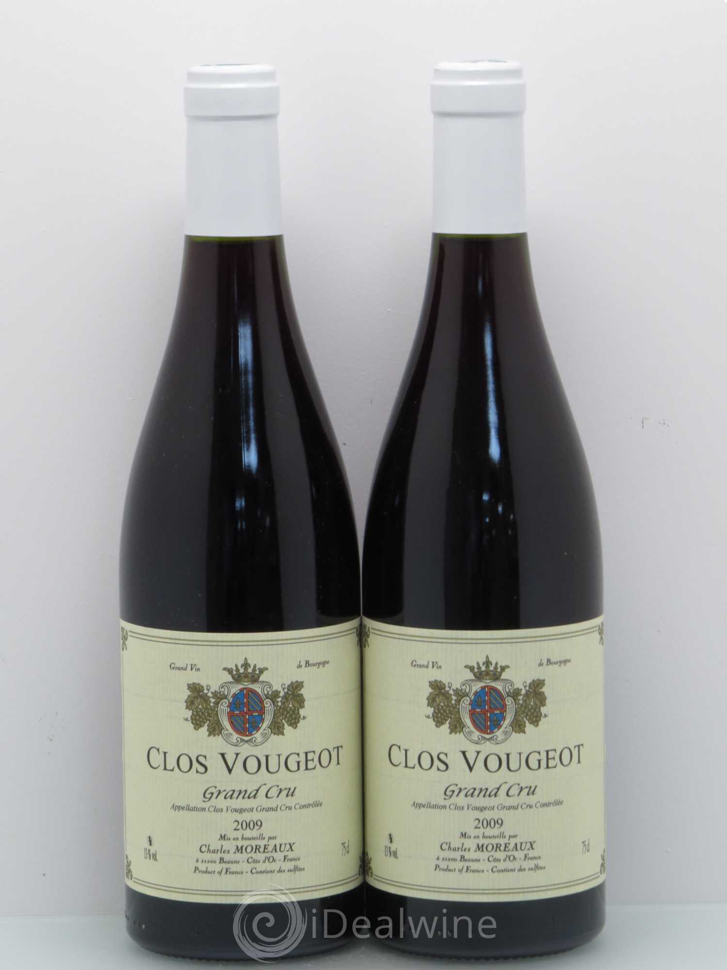 Clos de Vougeot Grand Cru Charles Moreaux 2009 - Lot de 2 bouteilles - 0