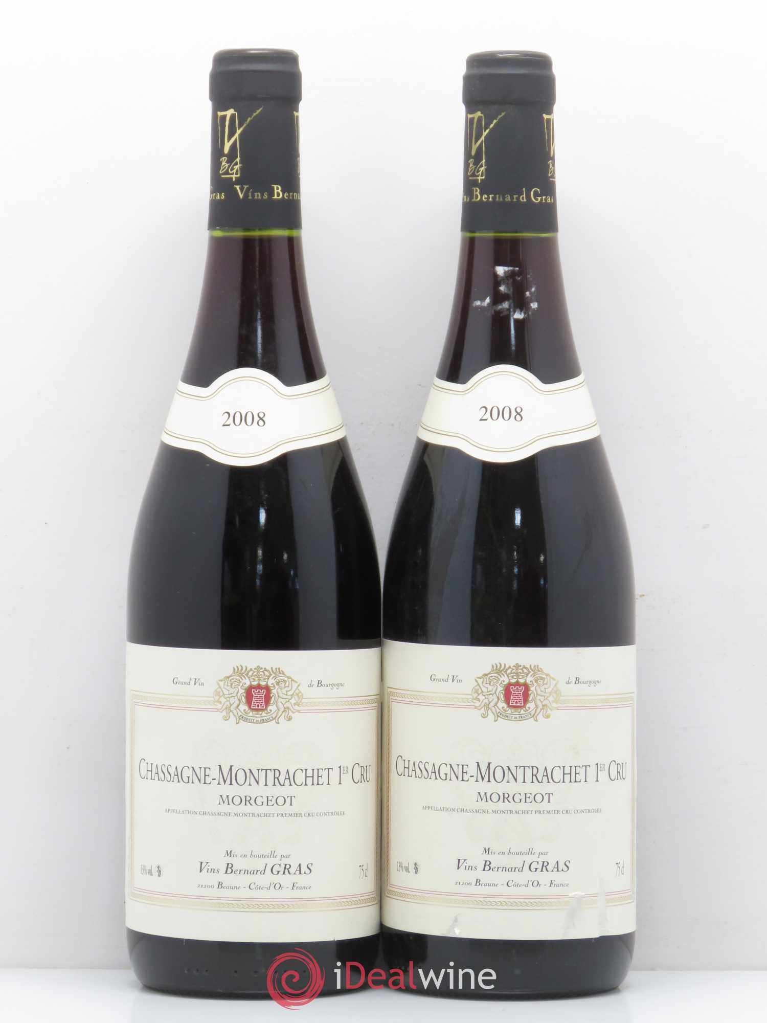 Chassagne-Montrachet 1er Cru Morgeot Domaine Bernard Gras 2008 - Posten von 2 Flaschen - 0