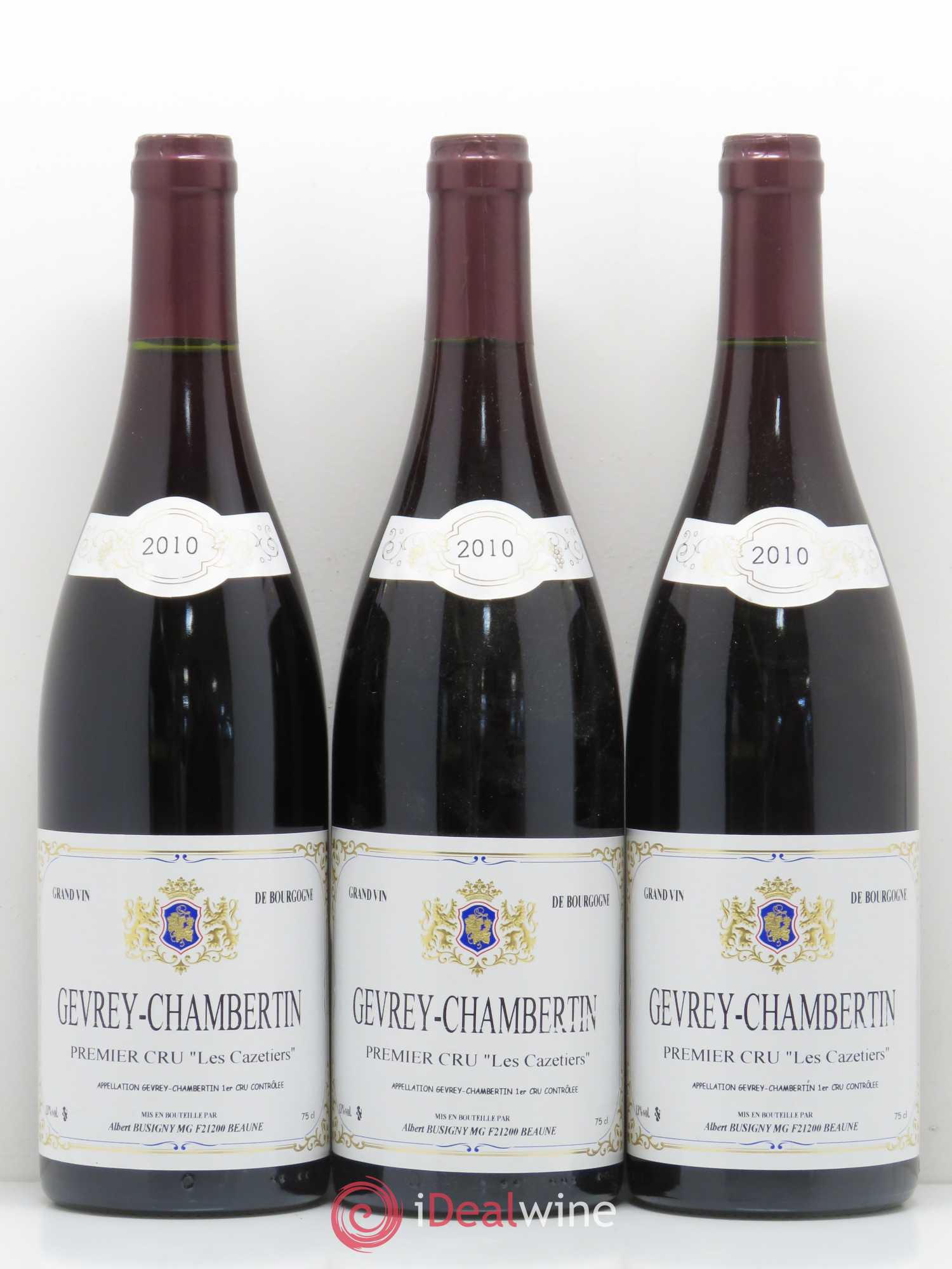 Gevrey-Chambertin 1er Cru Les Cazetiers Albert Busigny 2010 - Posten von 3 Flaschen - 0