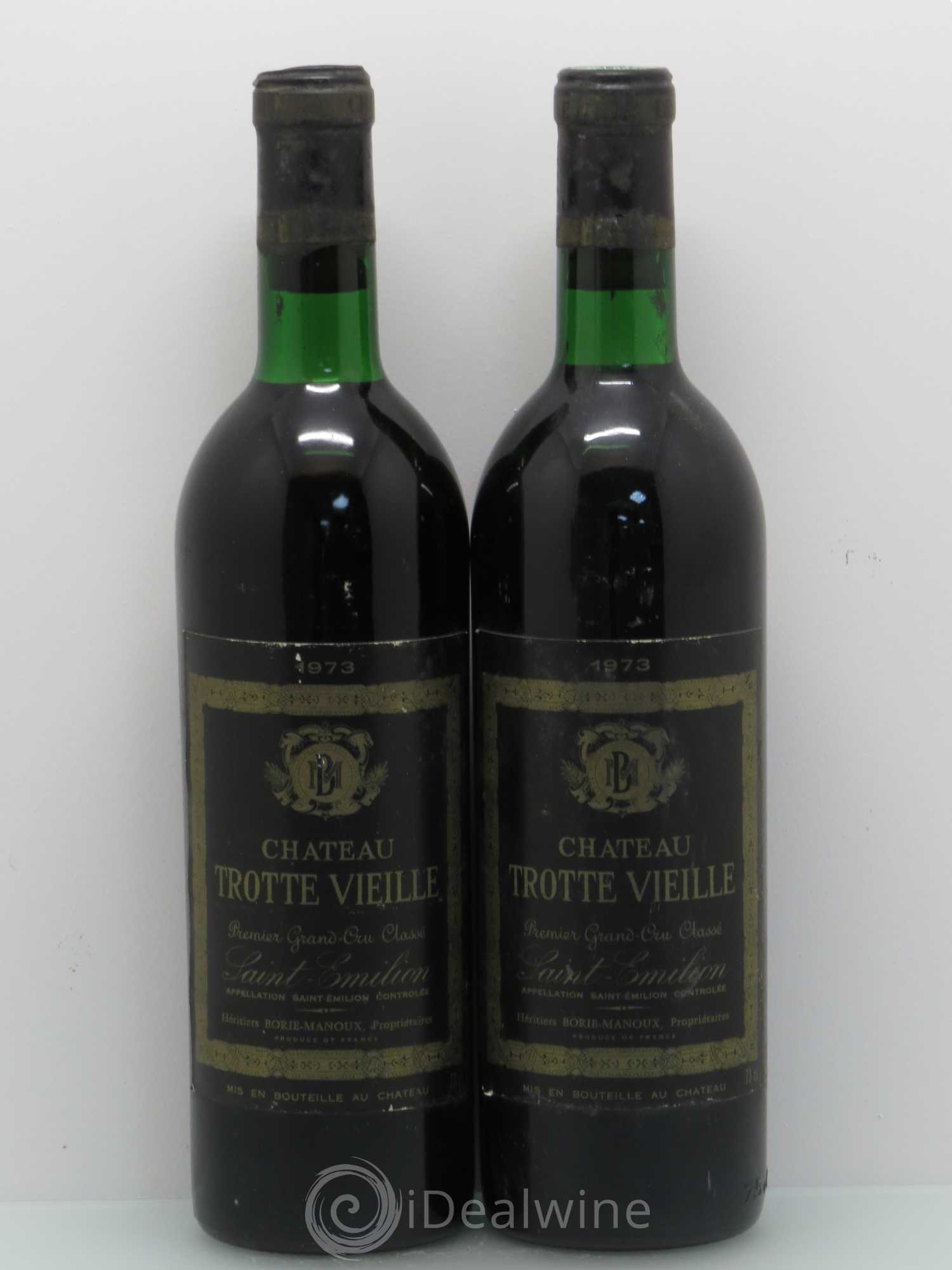 Château Trotte Vieille 1er Grand Cru Classé B 1973 - Lot de 2 bouteilles - 0