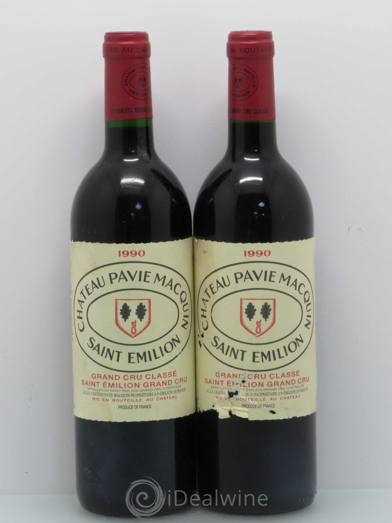 Château Pavie Macquin 1er Grand Cru Classé B 1990 - Lot de 2 bouteilles - 0