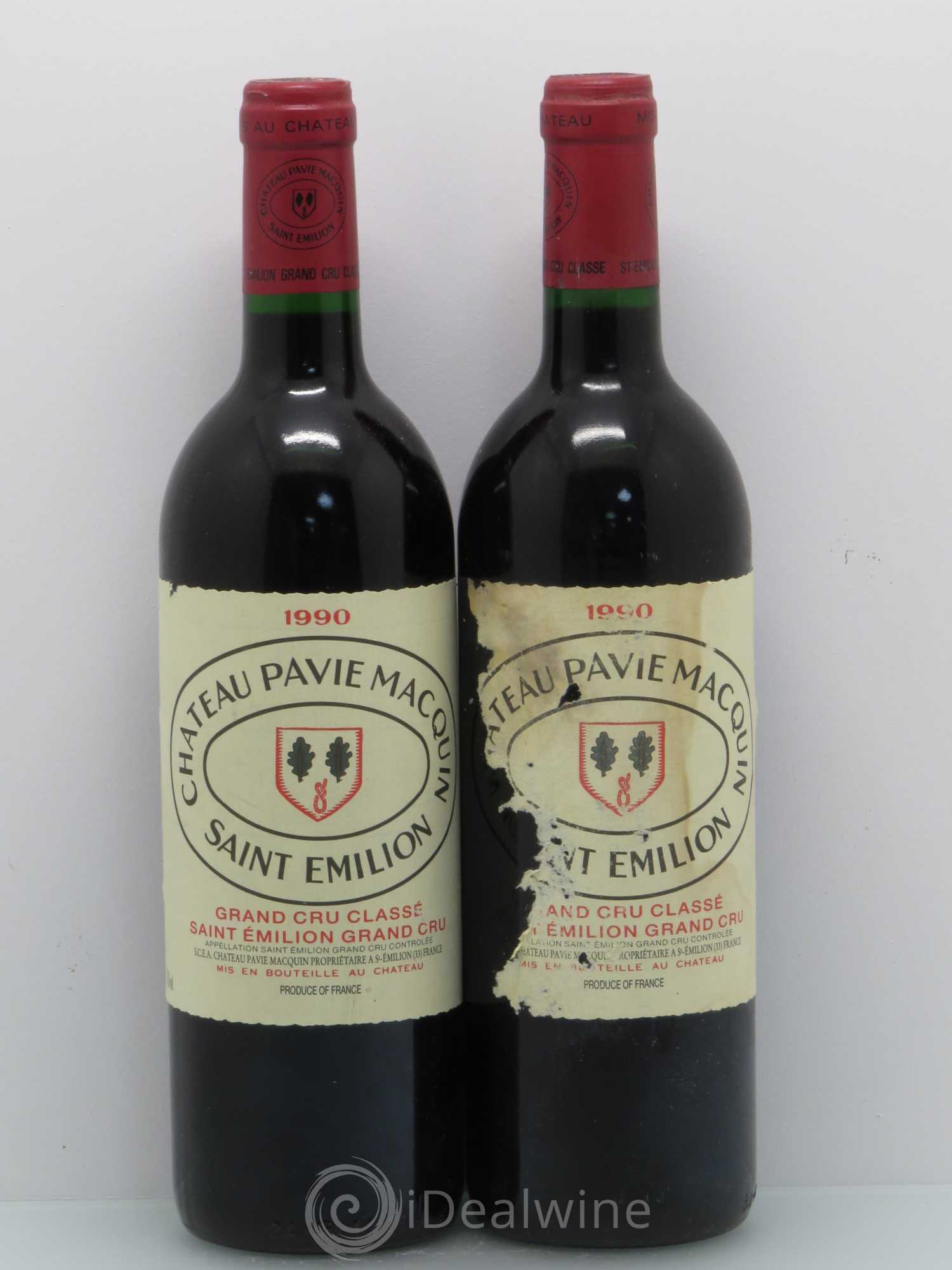 Château Pavie Macquin 1er Grand Cru Classé B 1990 - Lot de 2 bouteilles - 0