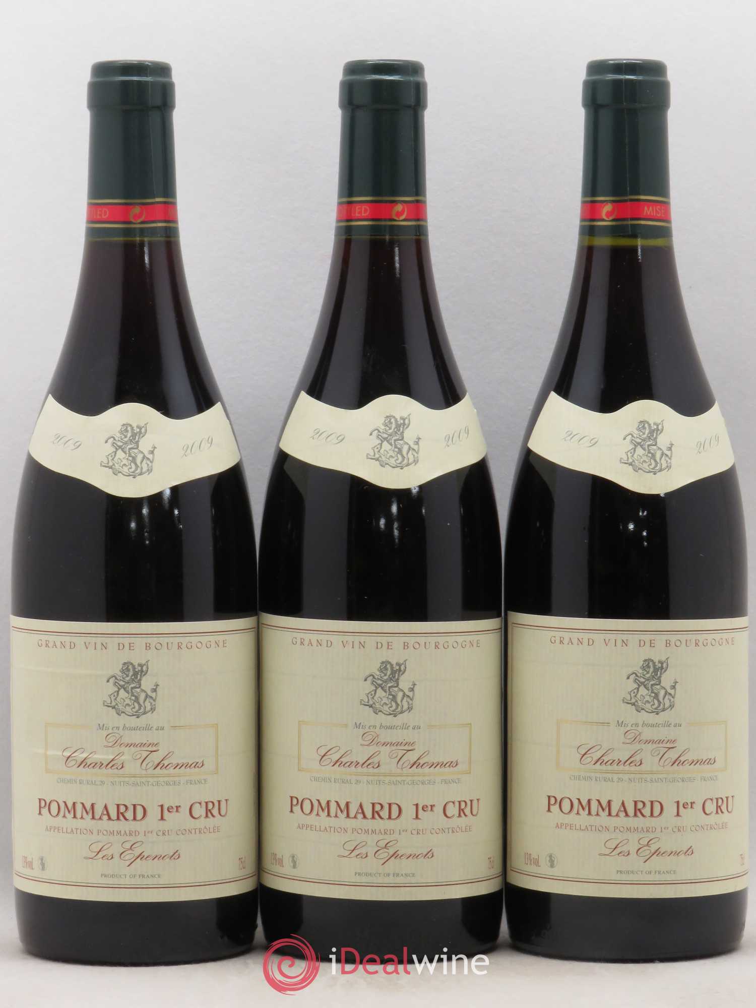 Pommard 1er Cru Les Epenots Charles Thomas 2009 - Posten von 3 Flaschen - 0