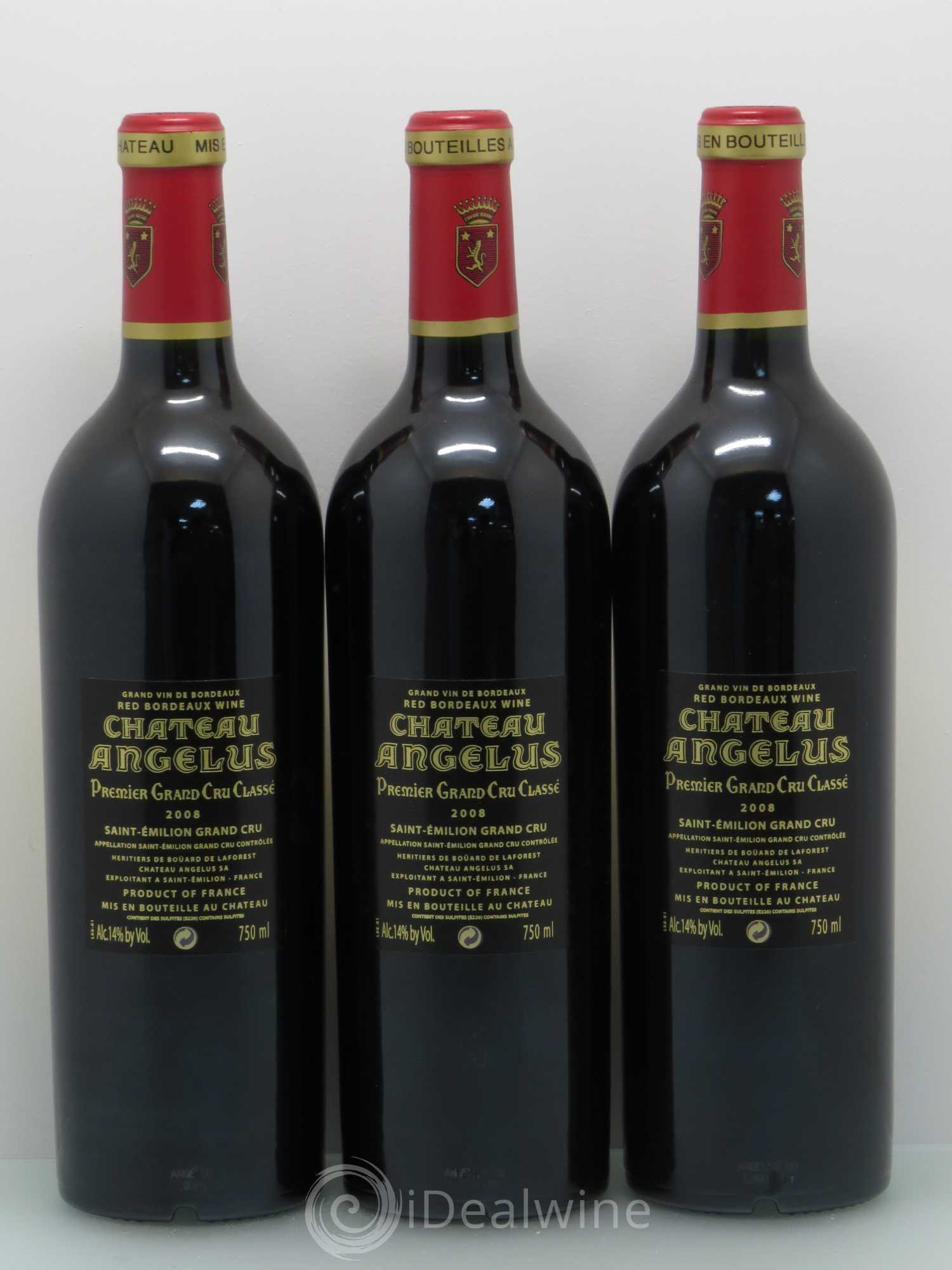 Château Angélus 1er Grand Cru Classé A 2008 - Lot de 12 bouteilles - 6