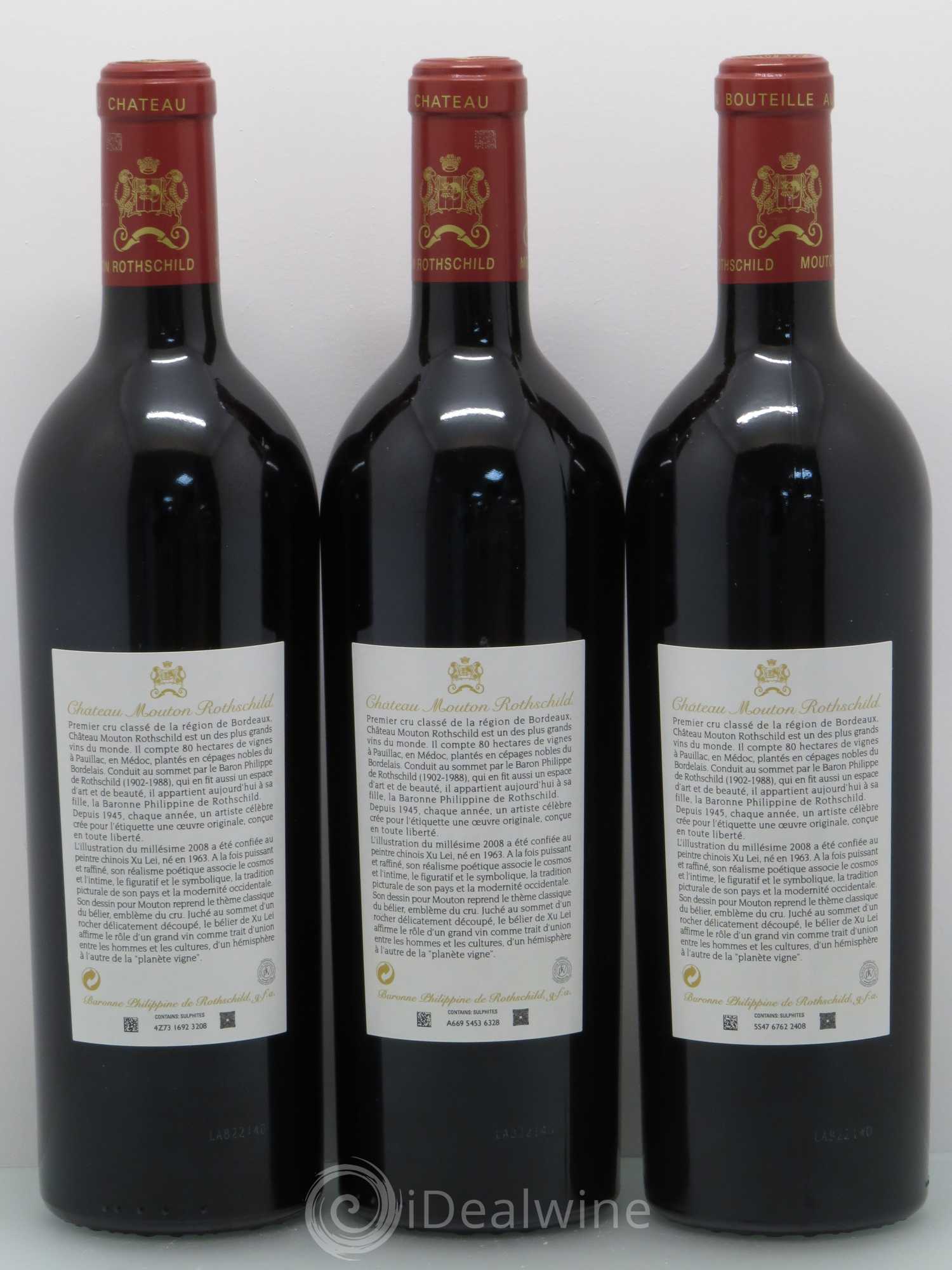Château Mouton Rothschild 1er Grand Cru Classé 2008 - Lot de 12 bouteilles - 2