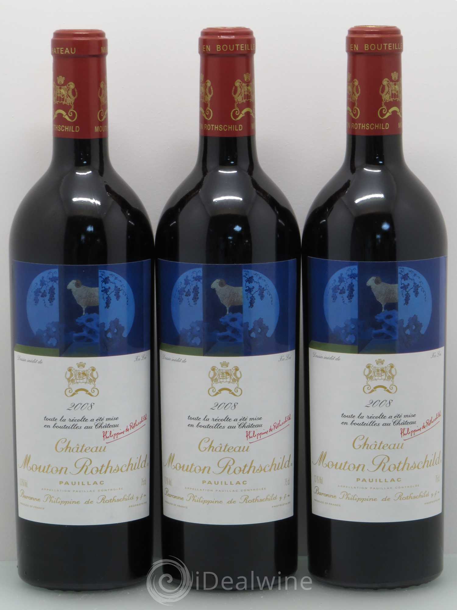 Château Mouton Rothschild 1er Grand Cru Classé 2008 - Lot de 12 bouteilles - 3