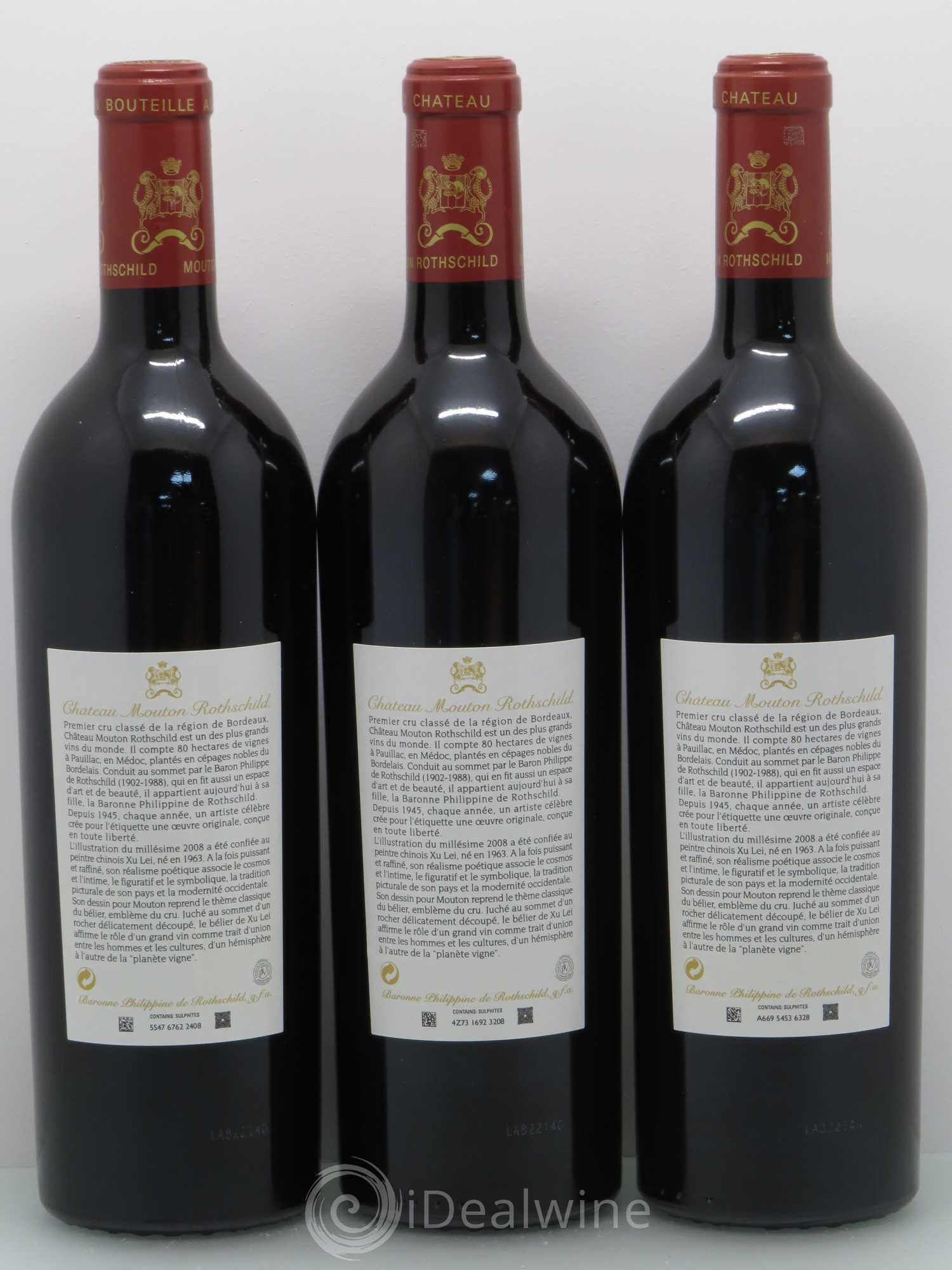 Château Mouton Rothschild 1er Grand Cru Classé 2008 - Lot de 12 bouteilles - 4