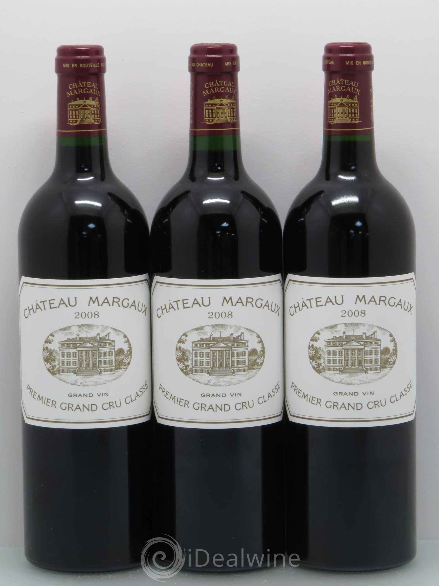 Château Margaux 1er Grand Cru Classé 2008 - Lot de 12 bouteilles - 1