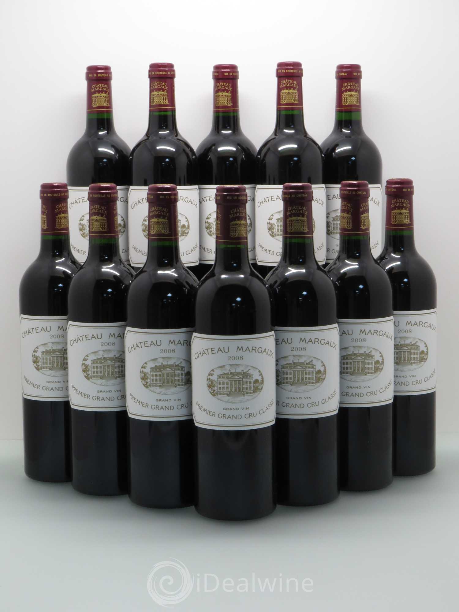 Château Margaux 1er Grand Cru Classé 2008 - Lot de 12 bouteilles - 0