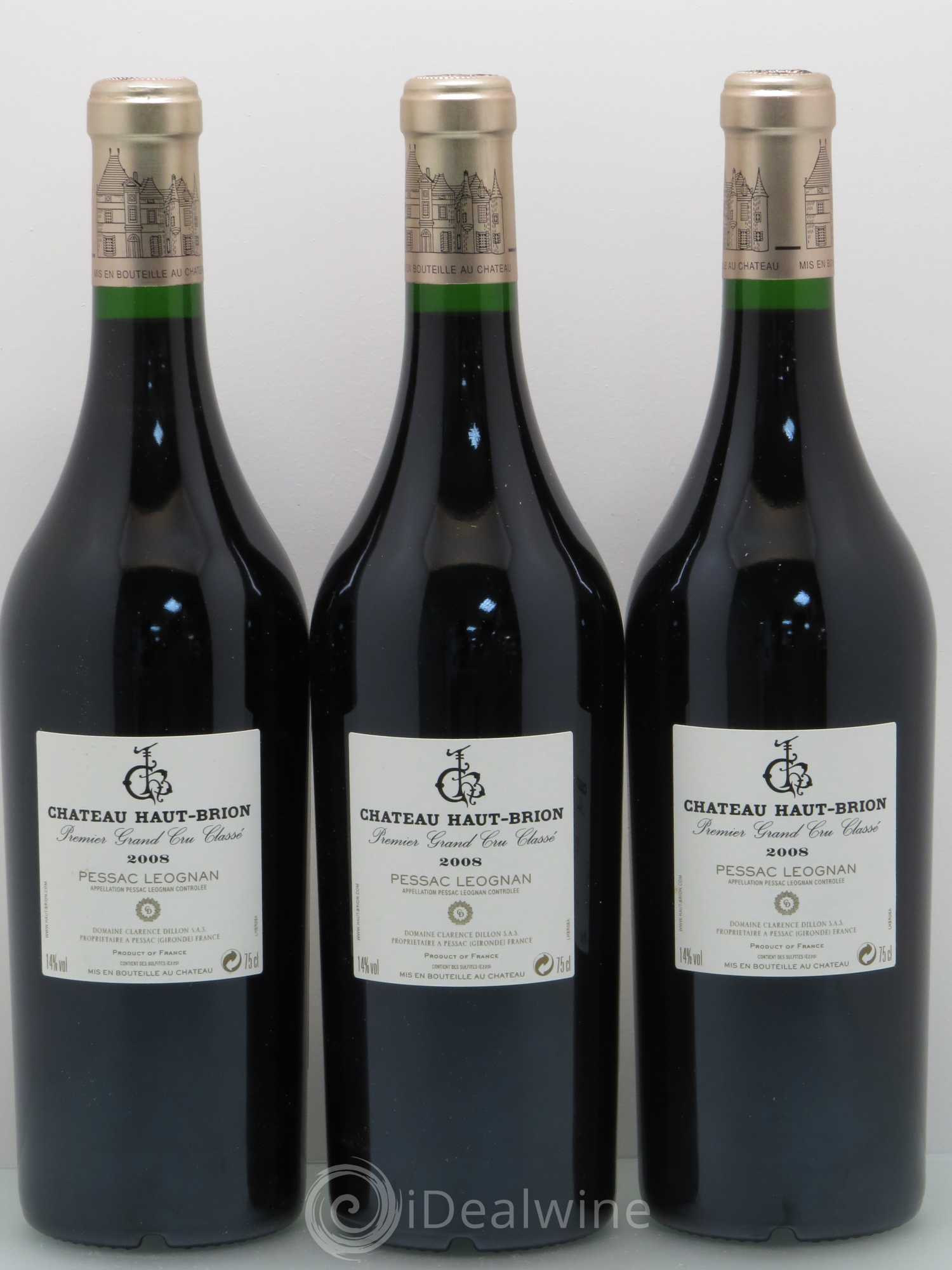 Château Haut Brion 1er Grand Cru Classé 2008 - Lot de 12 bouteilles - 2