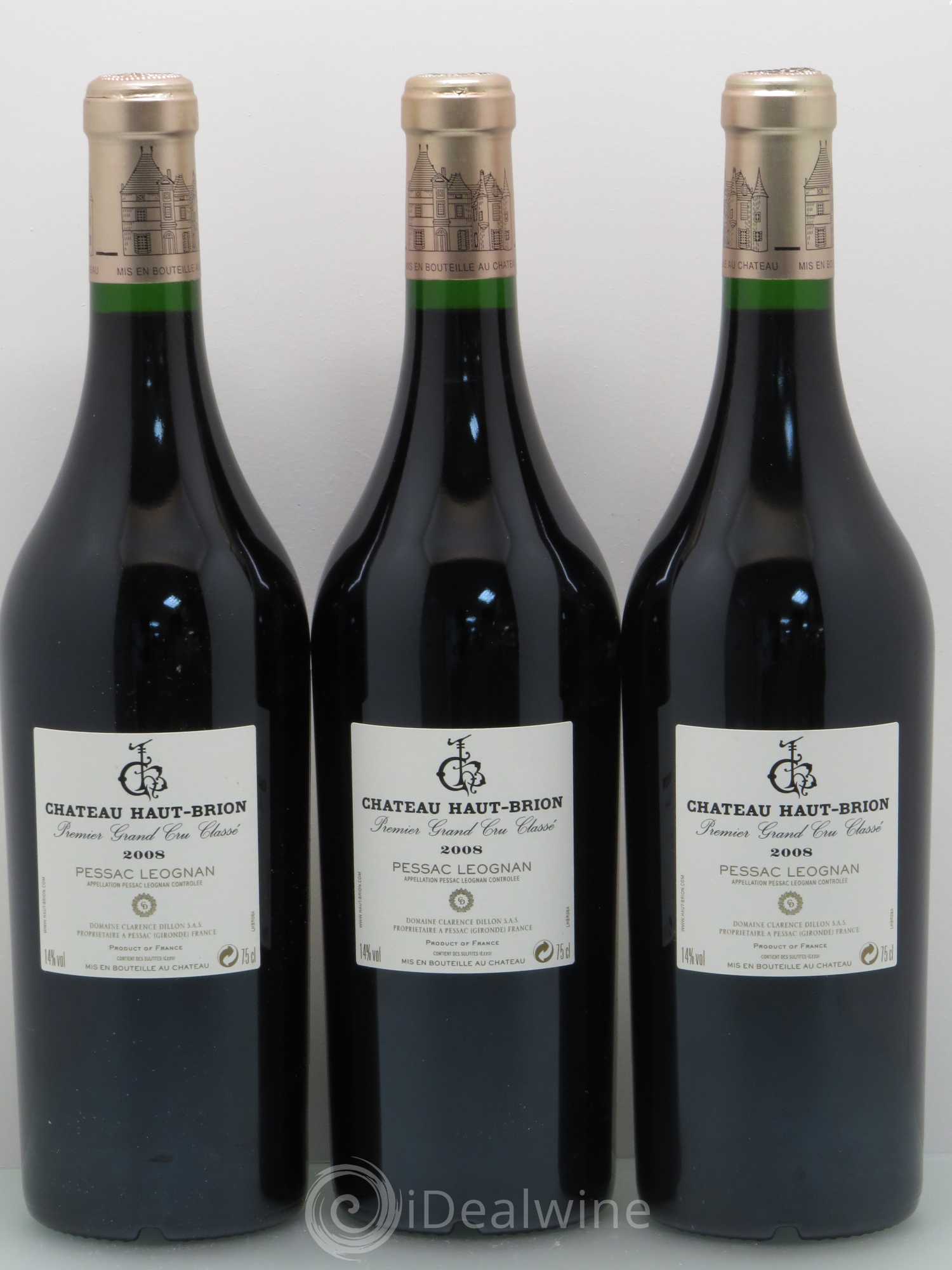 Château Haut Brion 1er Grand Cru Classé 2008 - Lot de 12 bouteilles - 6