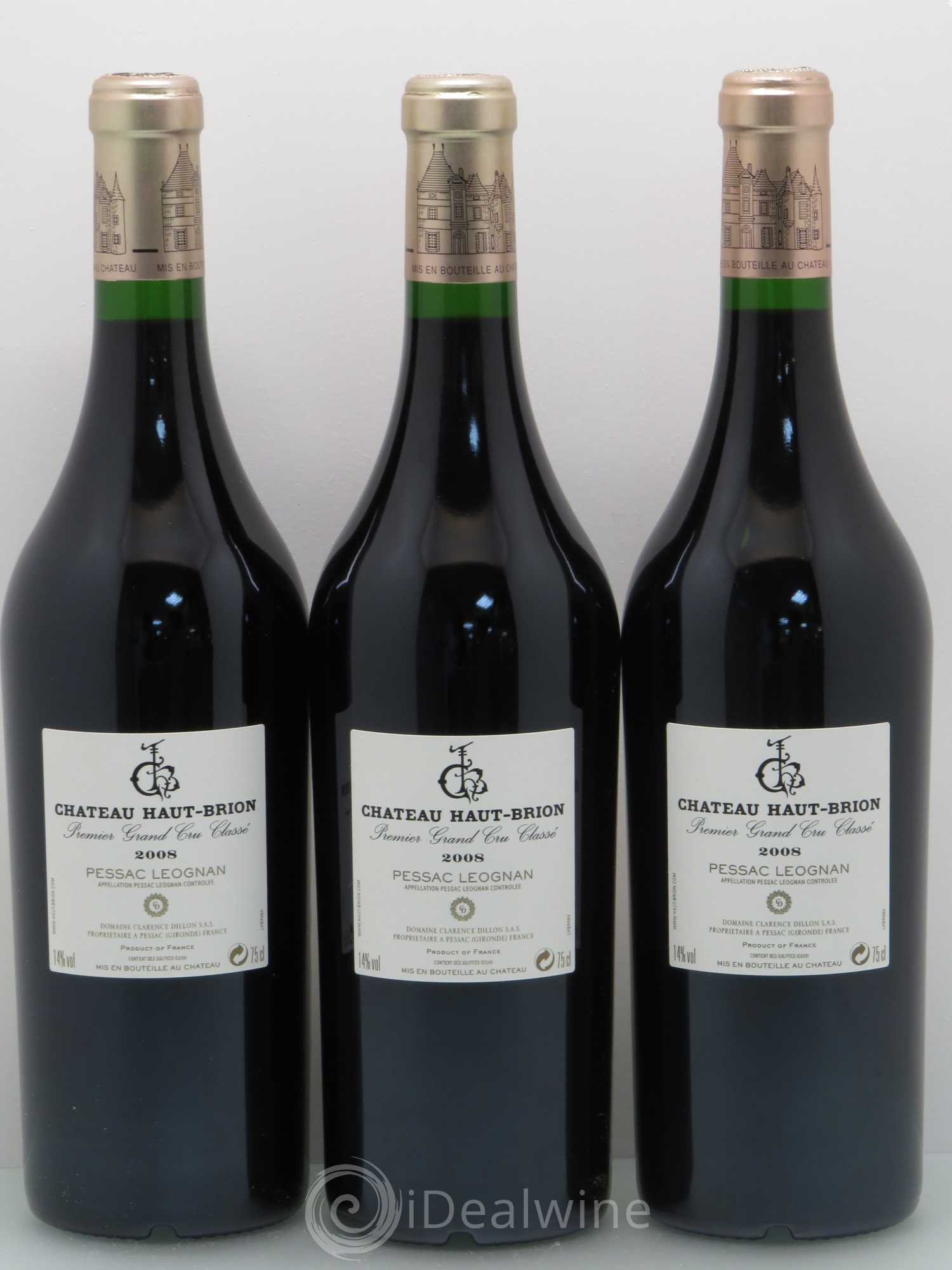 Château Haut Brion 1er Grand Cru Classé 2008 - Lot de 12 bouteilles - 8