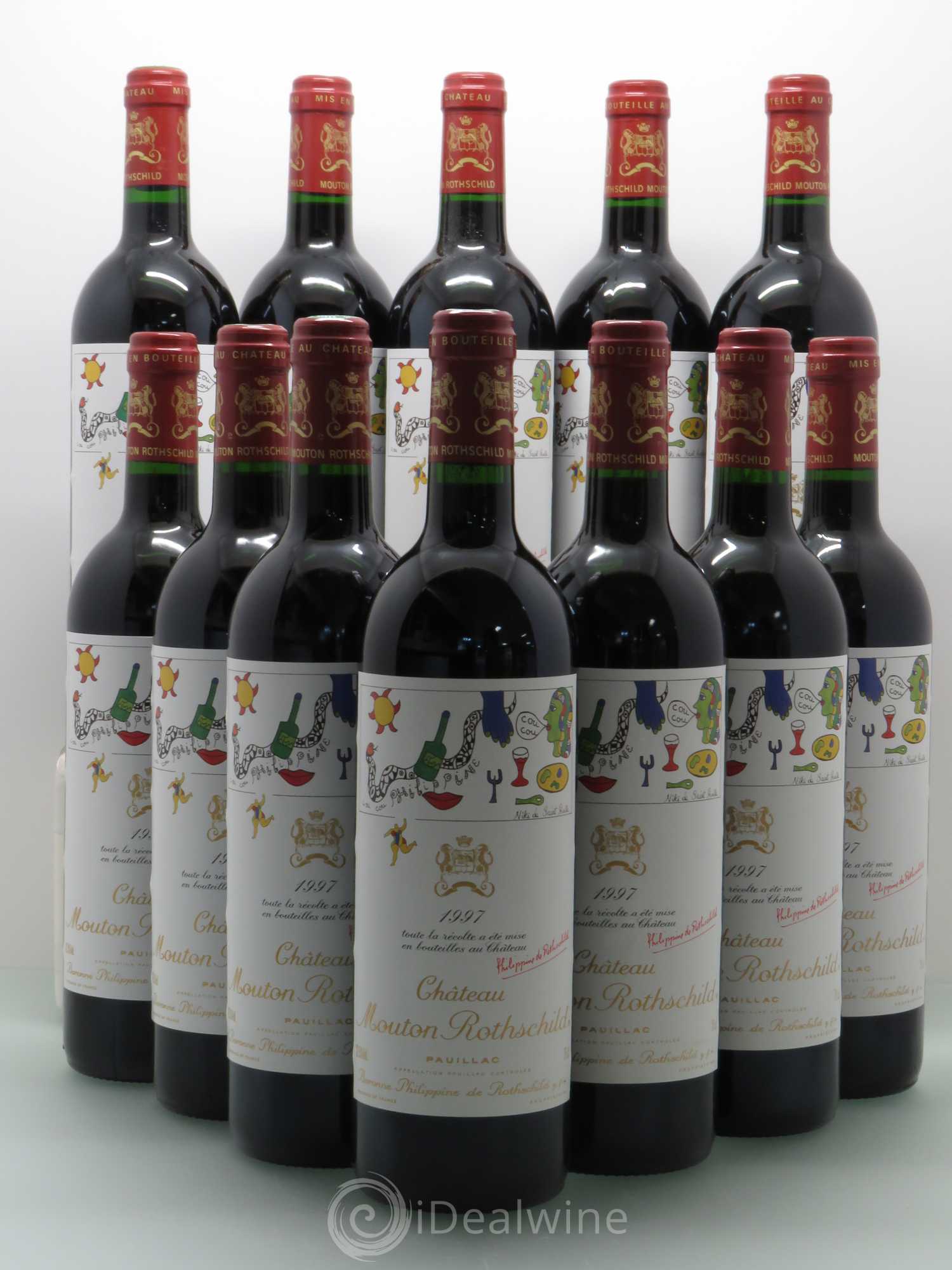 Château Mouton Rothschild 1er Grand Cru Classé 1997 - Lot de 12 bouteilles - 0