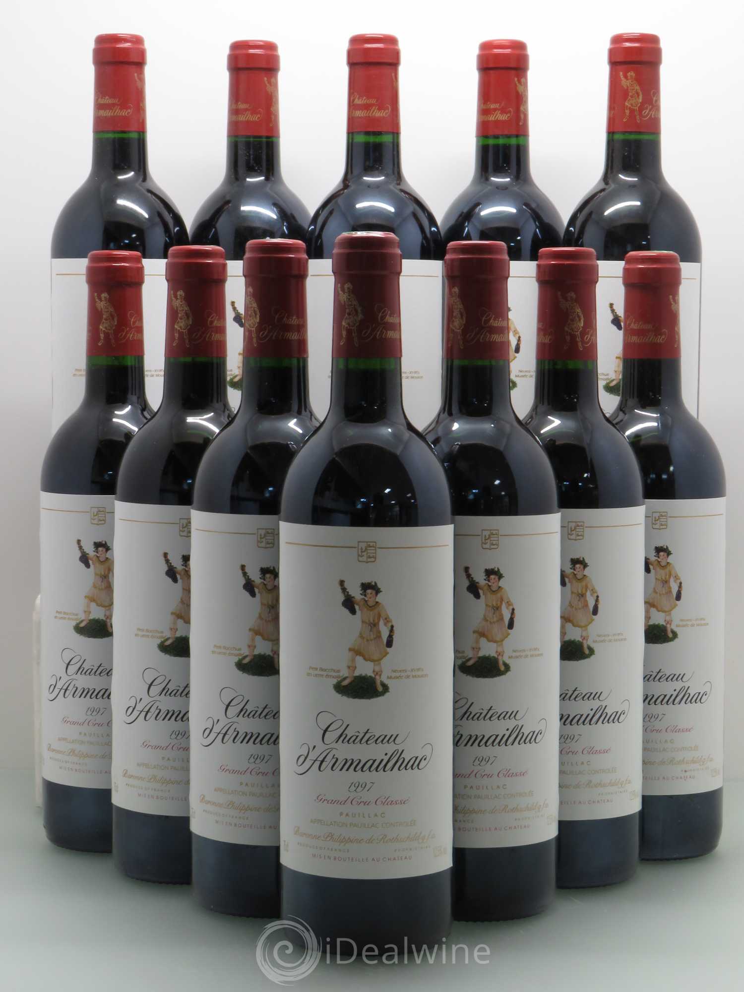 Château d' Armailhac - Mouton Baron(ne) Philippe 5ème Grand Cru Classé 1997 - Lot de 12 bouteilles - 0