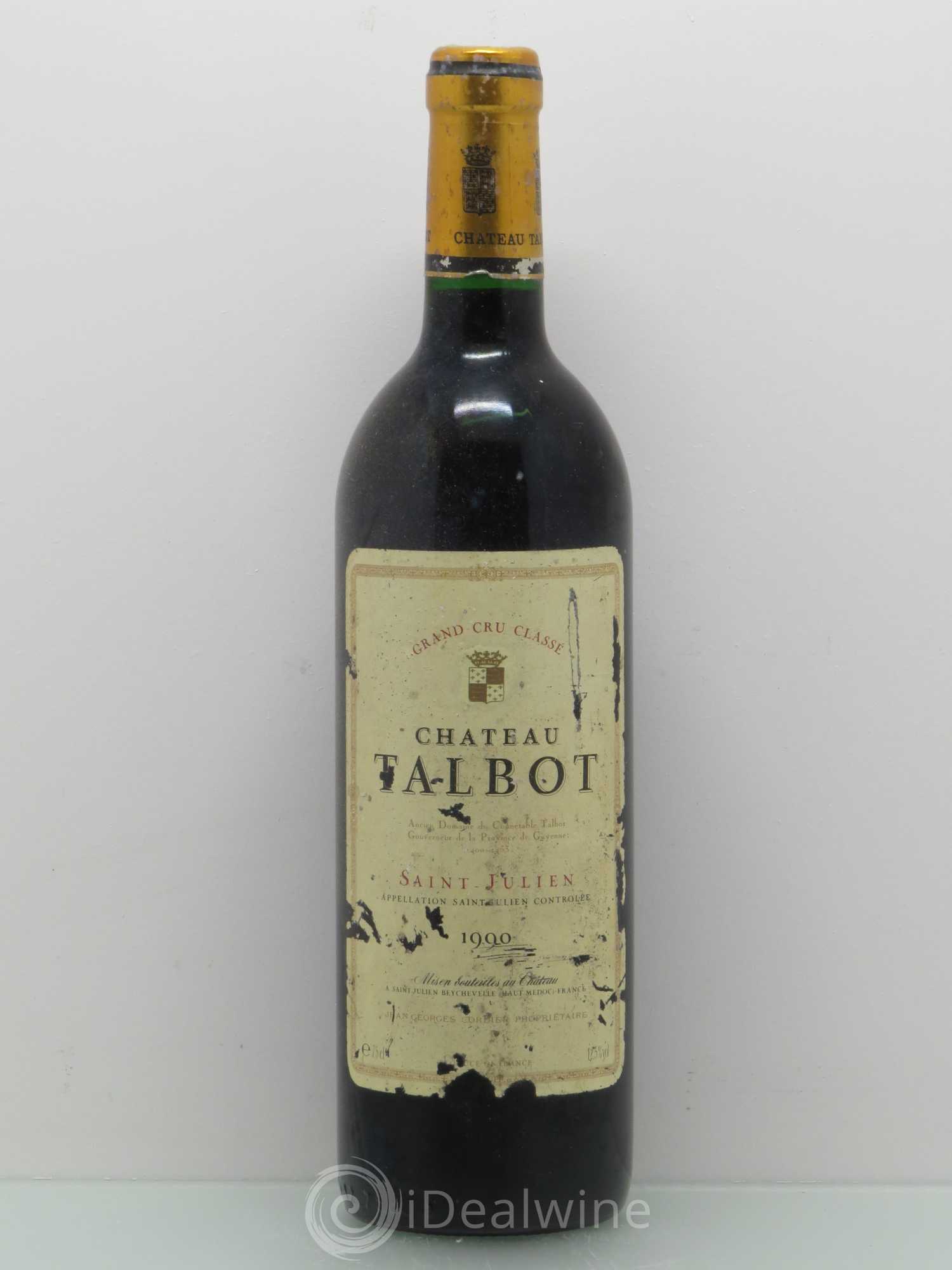 Château Talbot 4ème Grand Cru Classé 1990 - Lot de 1 bouteille - 0