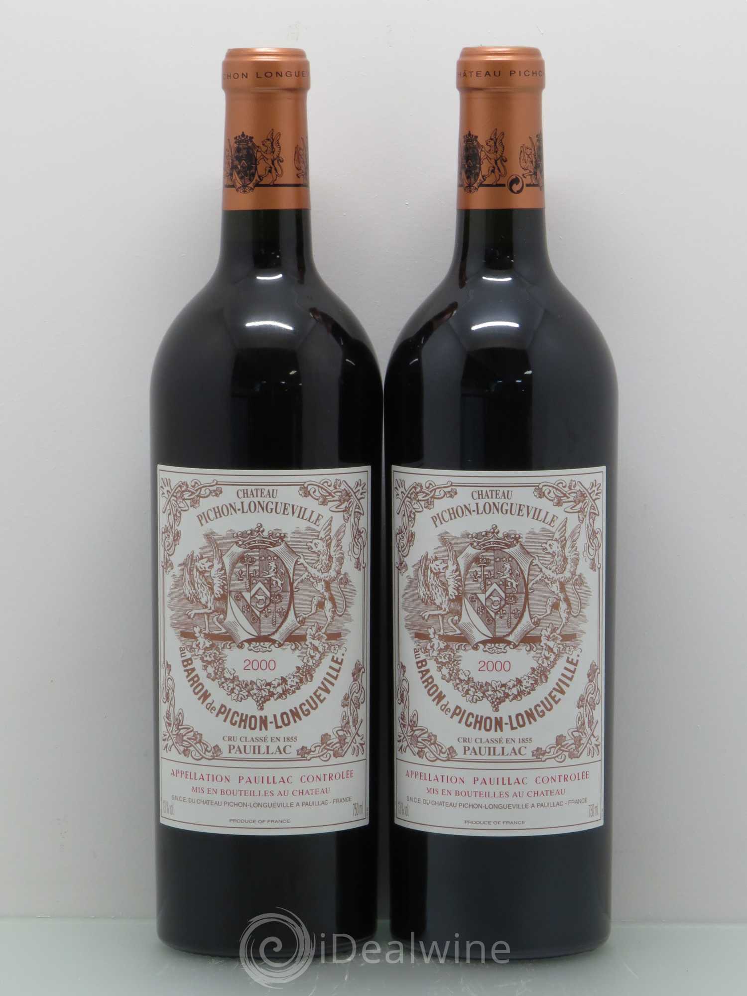 Pichon Longueville Baron 2ème Grand Cru Classé 2000 - Lot de 2 bouteilles - 0