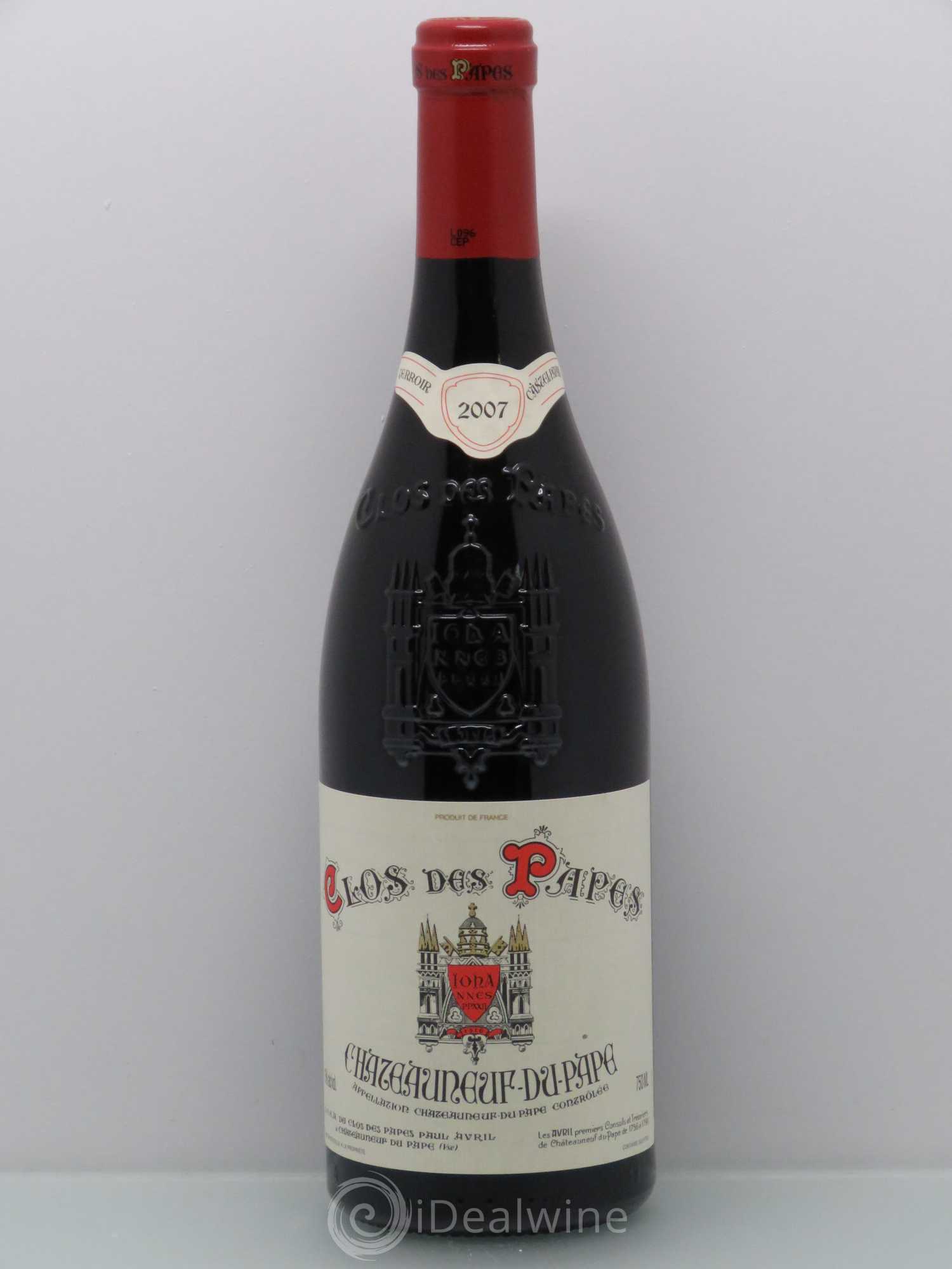 Châteauneuf-du-Pape Clos des Papes - Paul Avril 2007 - Lot de 1 bouteille - 0