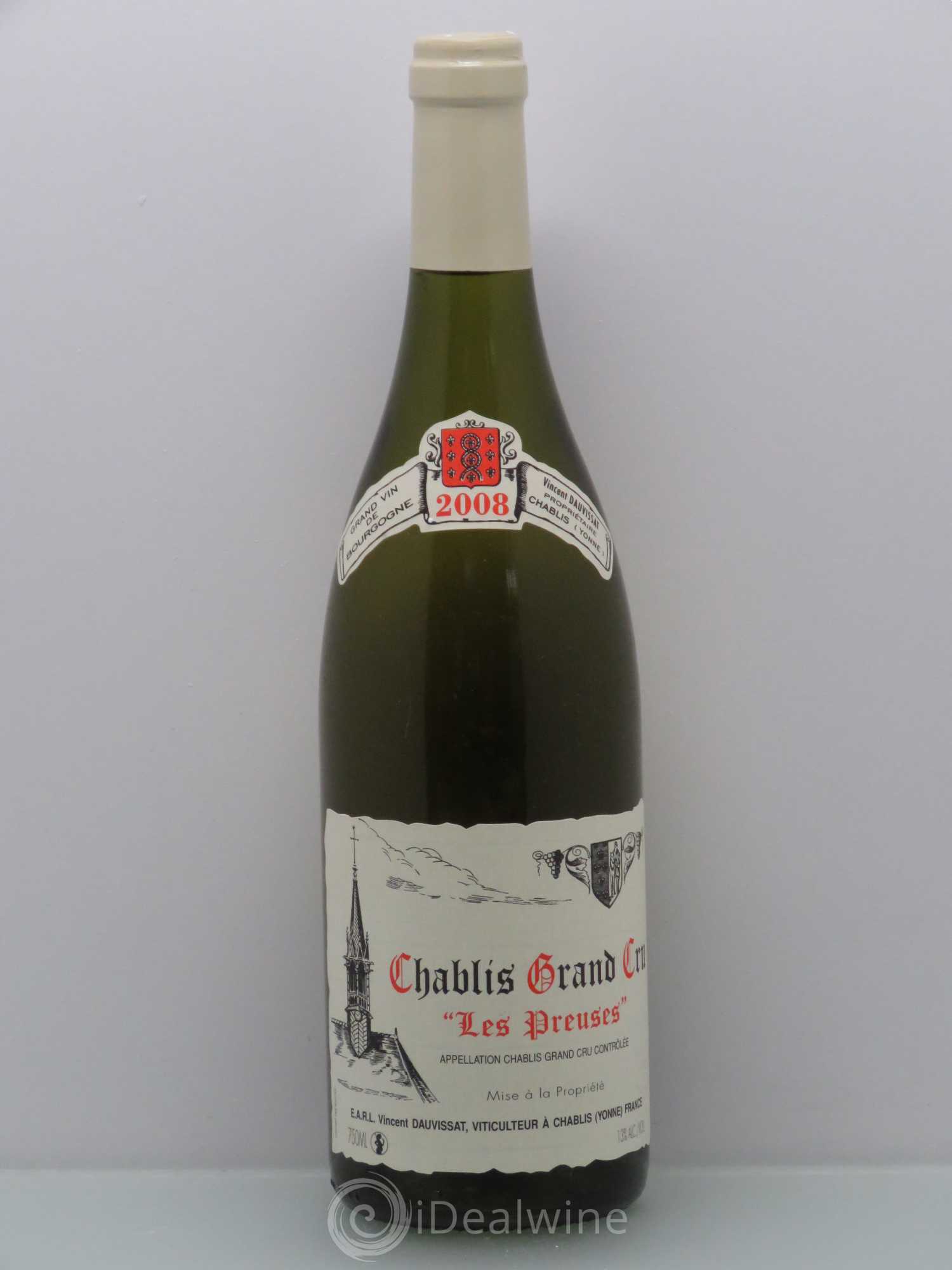 Chablis Grand Cru Les Preuses Vincent Dauvissat (Domaine) 2008 - Lot de 1 bouteille - 0
