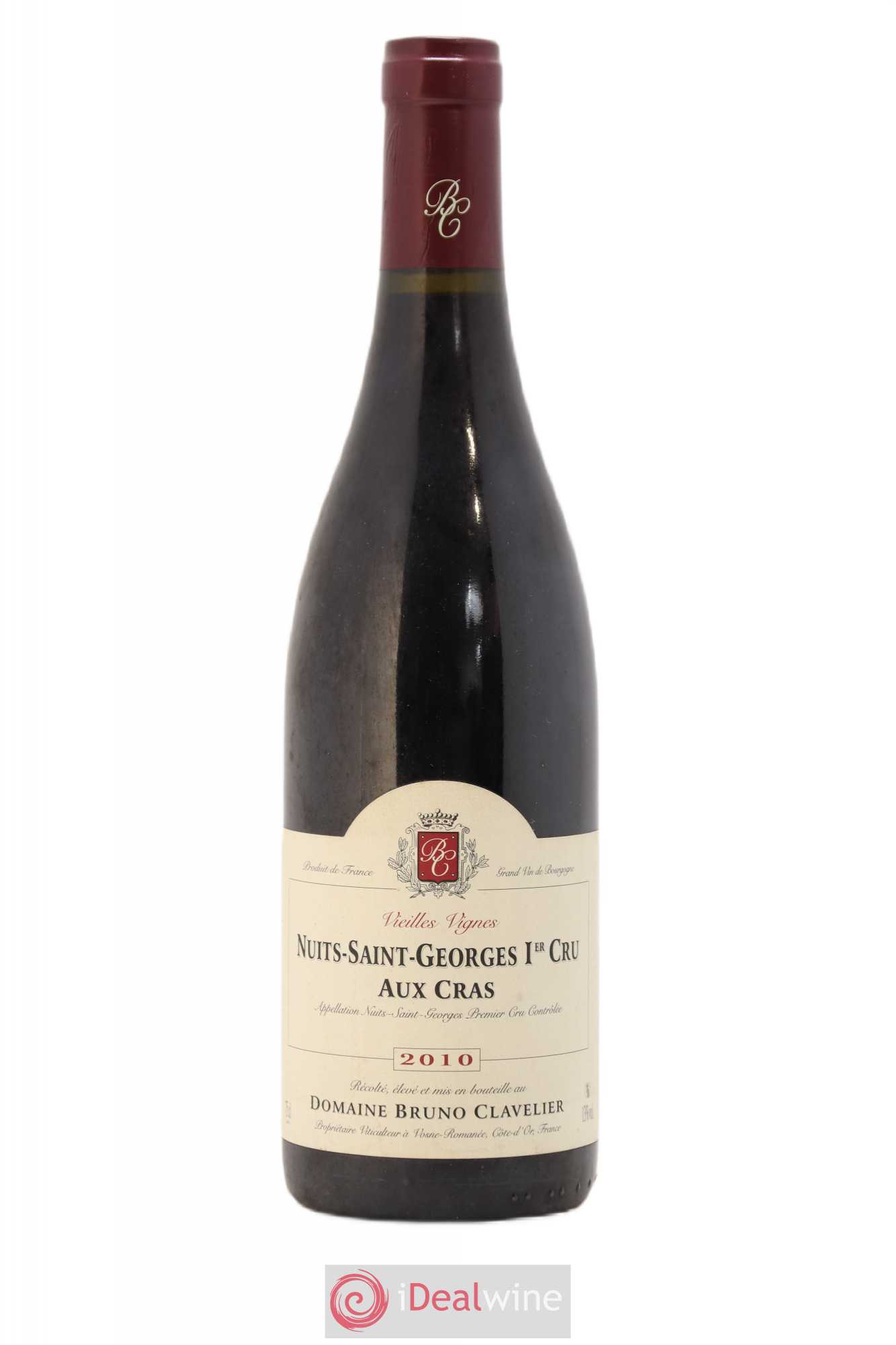 Nuits-Saint-Georges 1er Cru Aux Cras Vieilles Vignes Bruno Clavelier 2010 - Lot de 1 bouteille - 0