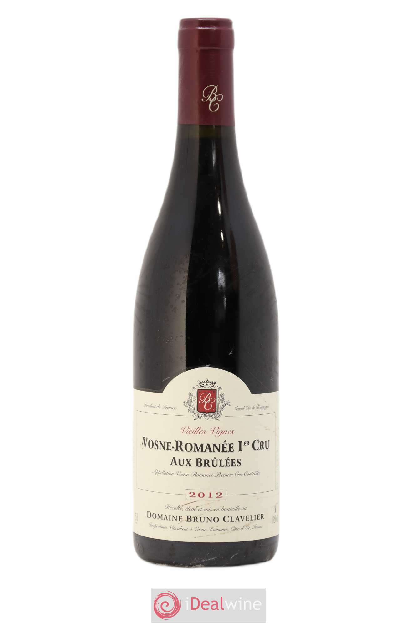 Vosne-Romanée 1er Cru Aux Brulées Vieilles Vignes Bruno Clavelier 2012 - Lot de 1 bouteille - 0