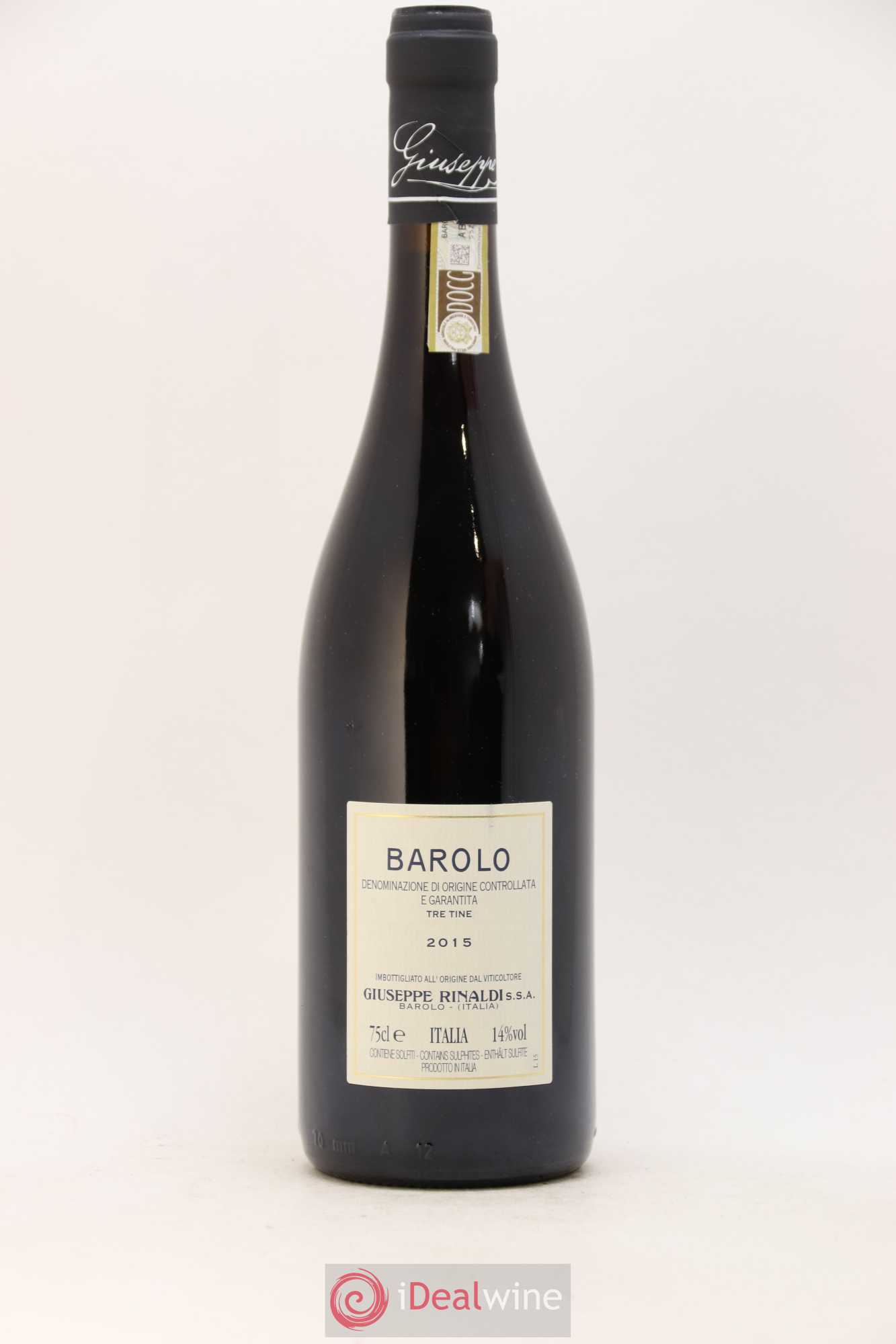 Barolo DOCG Tre Tine Giuseppe Rinaldi 2015 - Posten von 1 Flasche - 1