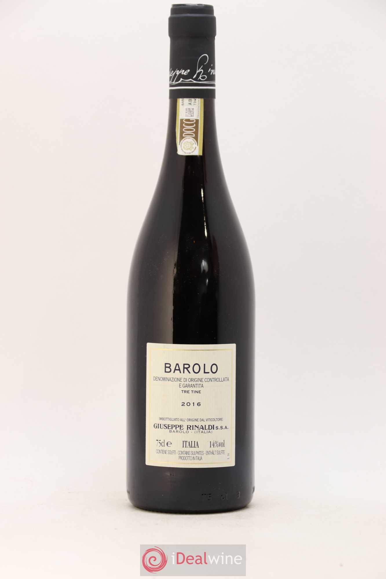 Barolo DOCG Tre Tine Giuseppe Rinaldi 2016 - Posten von 1 Flasche - 1