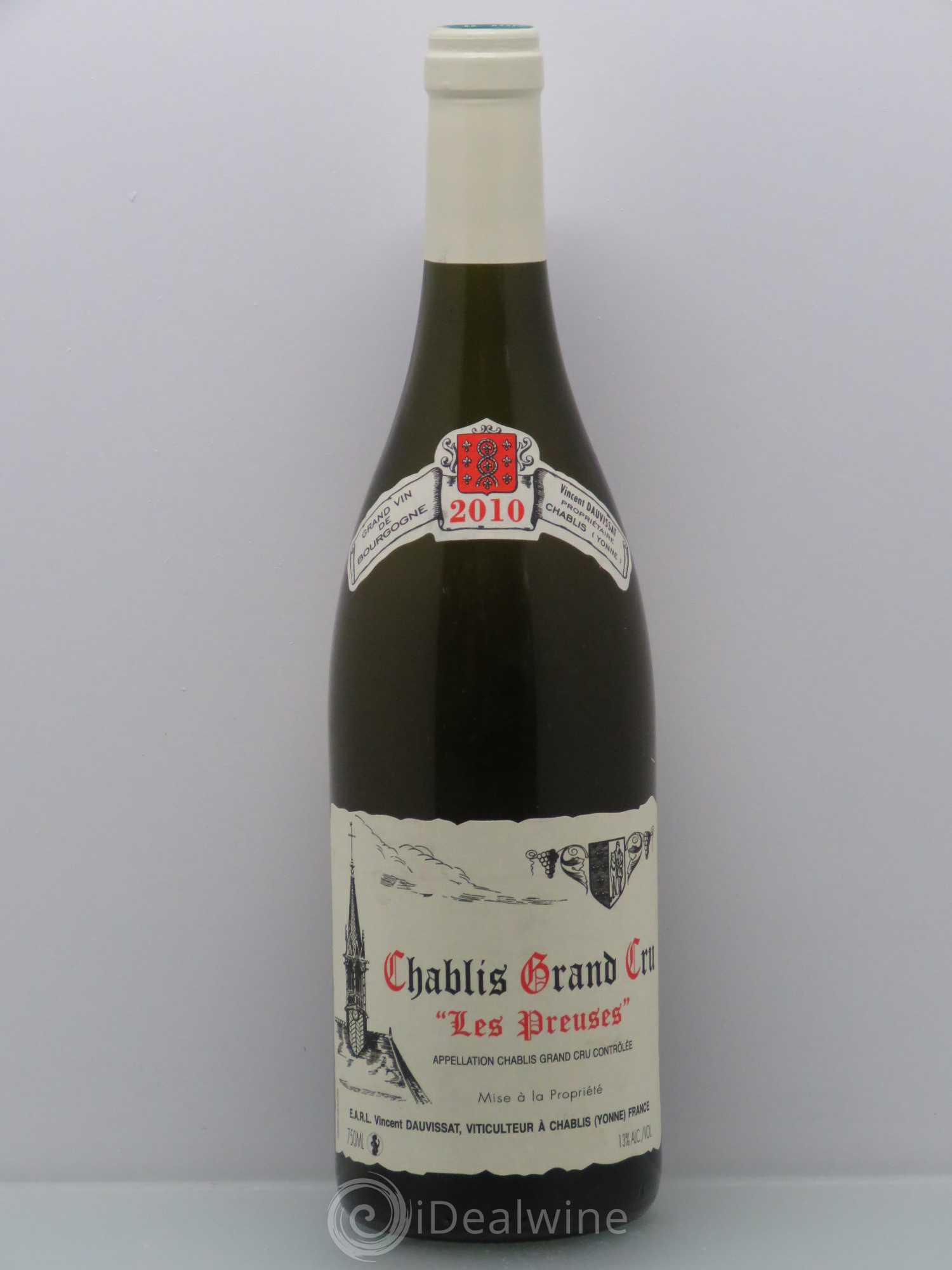 Chablis Grand Cru Les Preuses Vincent Dauvissat (Domaine) 2010 - Lot de 1 bouteille - 0