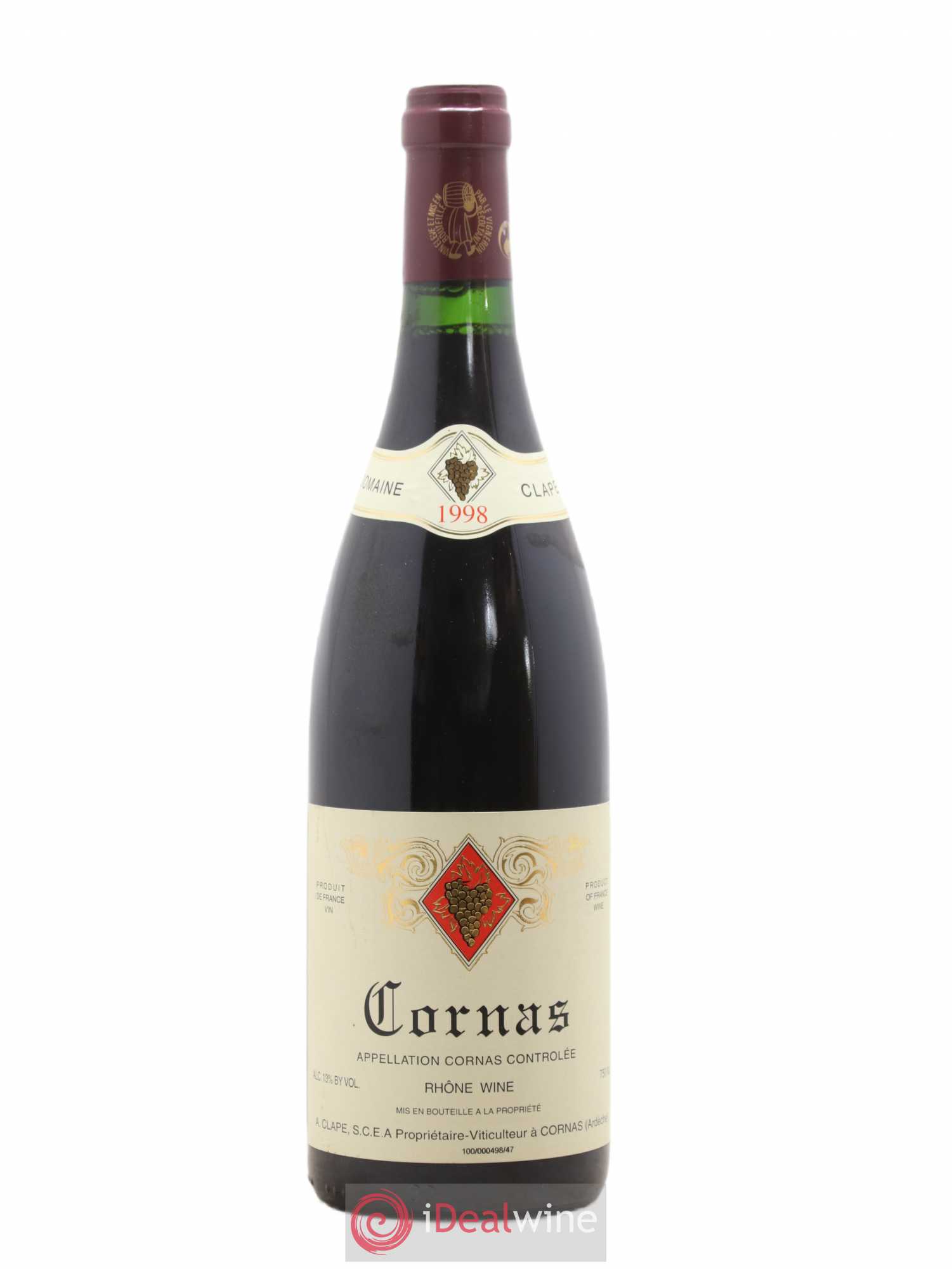 Cornas Auguste Clape 1998 - Lot de 1 bouteille - 0
