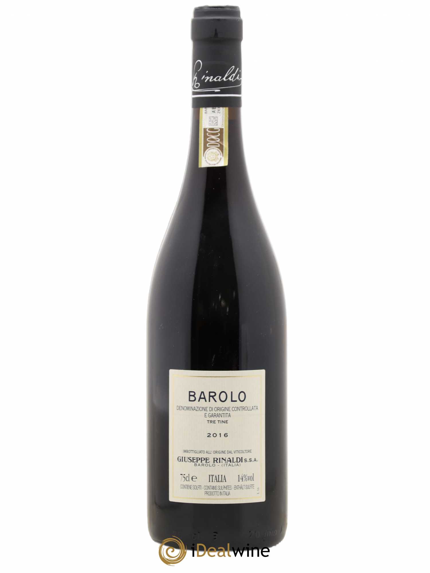Barolo DOCG Tre Tine Giuseppe Rinaldi 2016 - Lot de 1 bouteille - 1