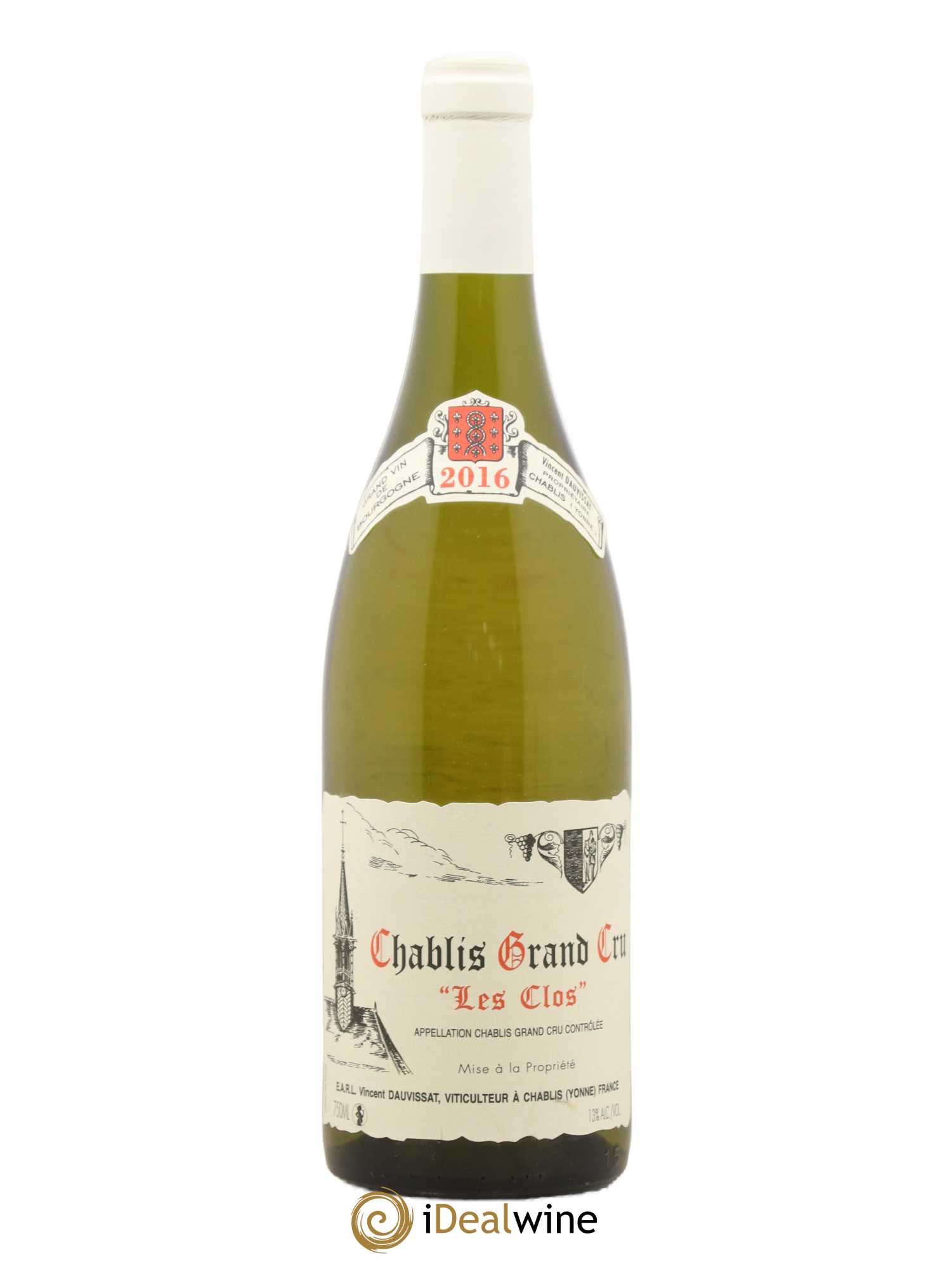 Chablis Grand Cru Les Clos Vincent Dauvissat (Domaine) 2016 - Lot de 1 bouteille - 0