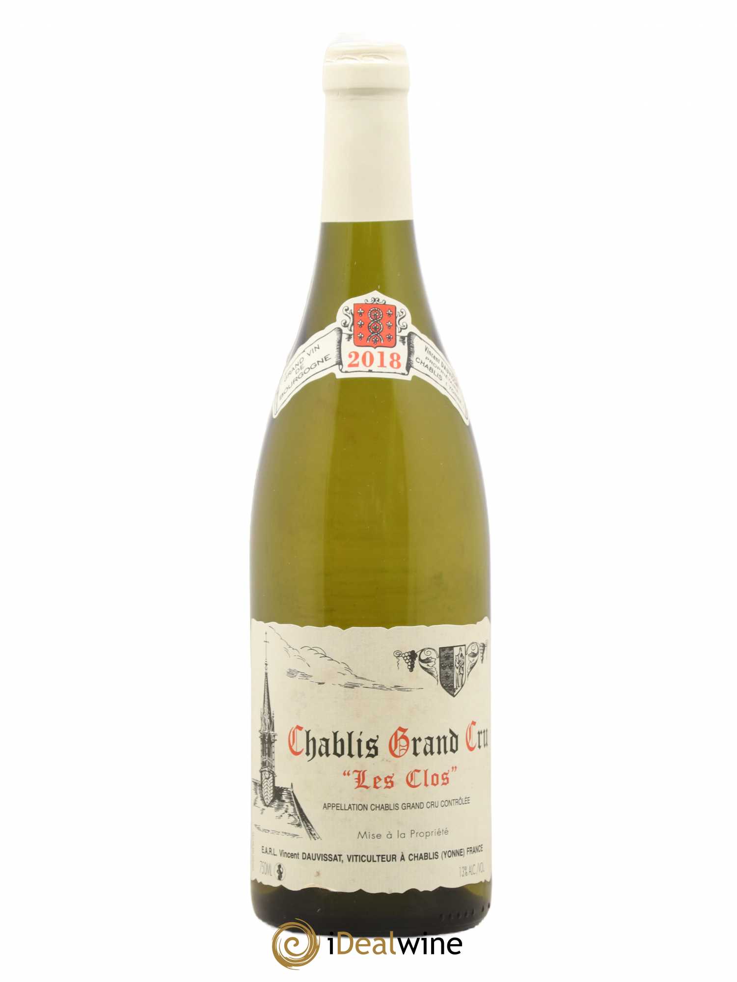 Chablis Grand Cru Les Clos Vincent Dauvissat (Domaine) 2018 - Lot de 1 bouteille - 0