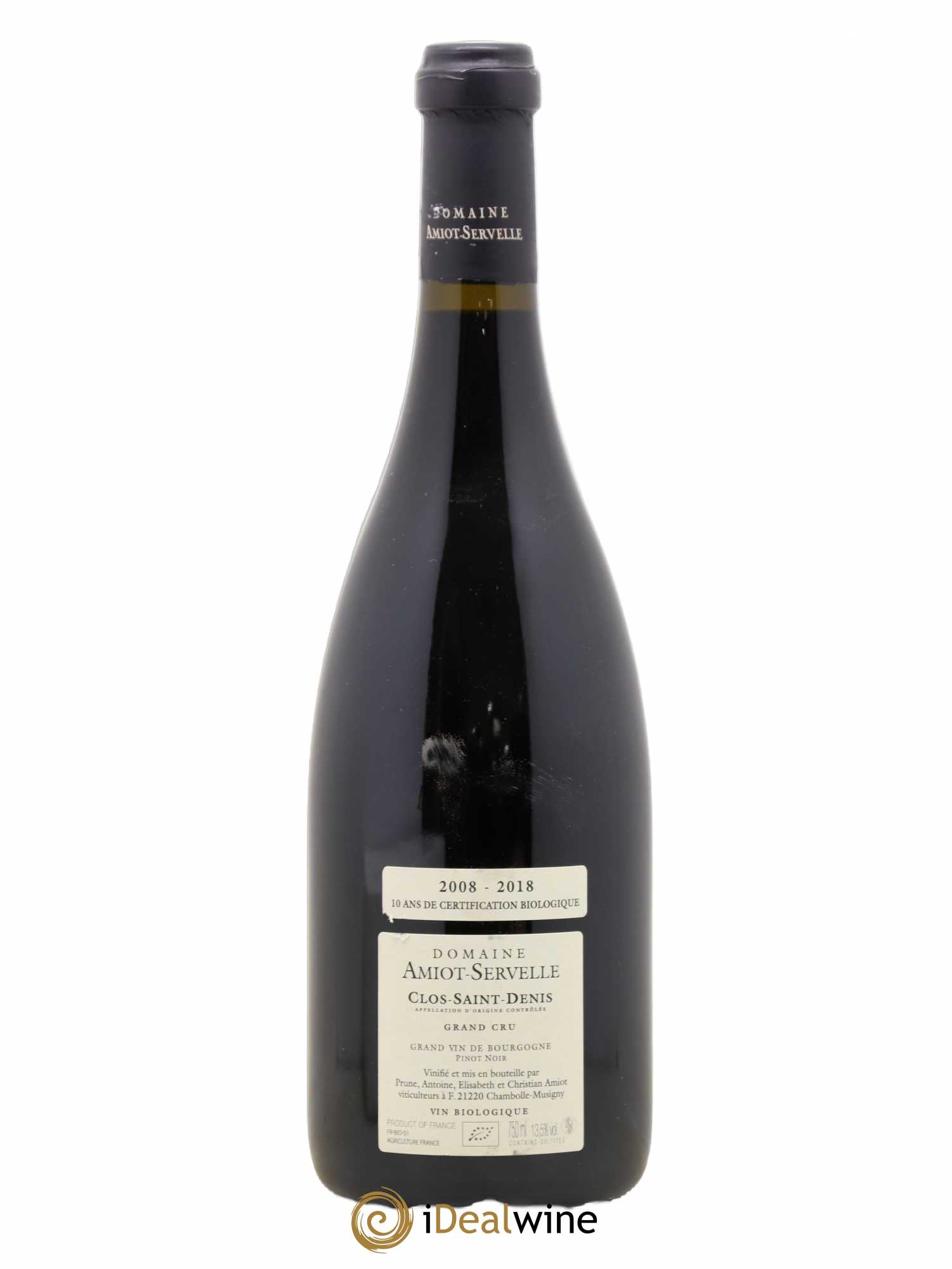 Clos Saint-Denis Grand Cru Amiot-Servelle 2018 - Lot de 1 bouteille - 1