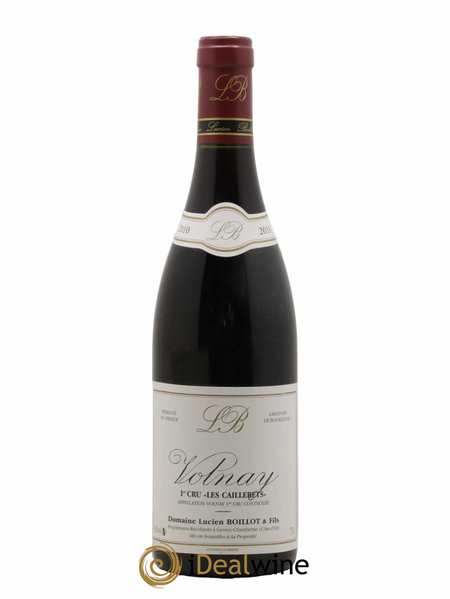 Volnay 1er Cru Les Caillerets Lucien Boillot & Fils (Domaine) 2010 - Lot de 1 bouteille - 0