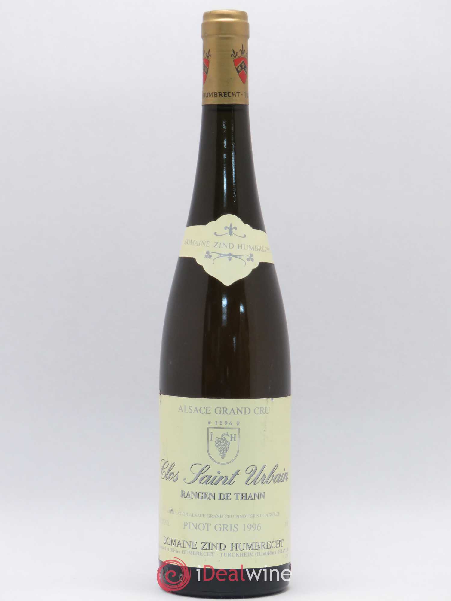 Alsace Pinot Gris Grand Cru Rangen de Thann Clos Saint-Urbain Zind-Humbrecht (Domaine) 1996 - Lot de 1 bouteille - 0