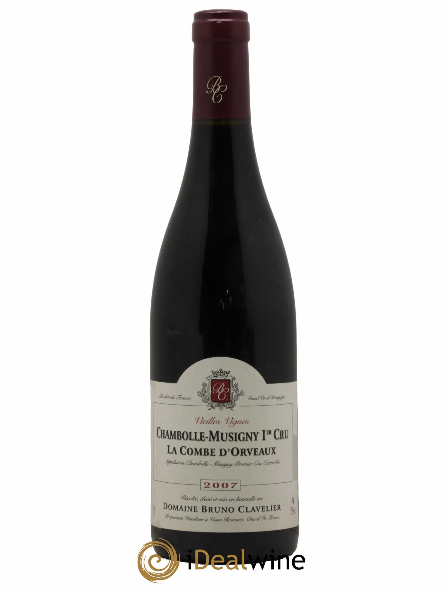 Chambolle-Musigny 1er Cru La Combe d'Orveaux Vieilles Vignes Bruno Clavelier 2007 - Lot de 1 bouteille - 0