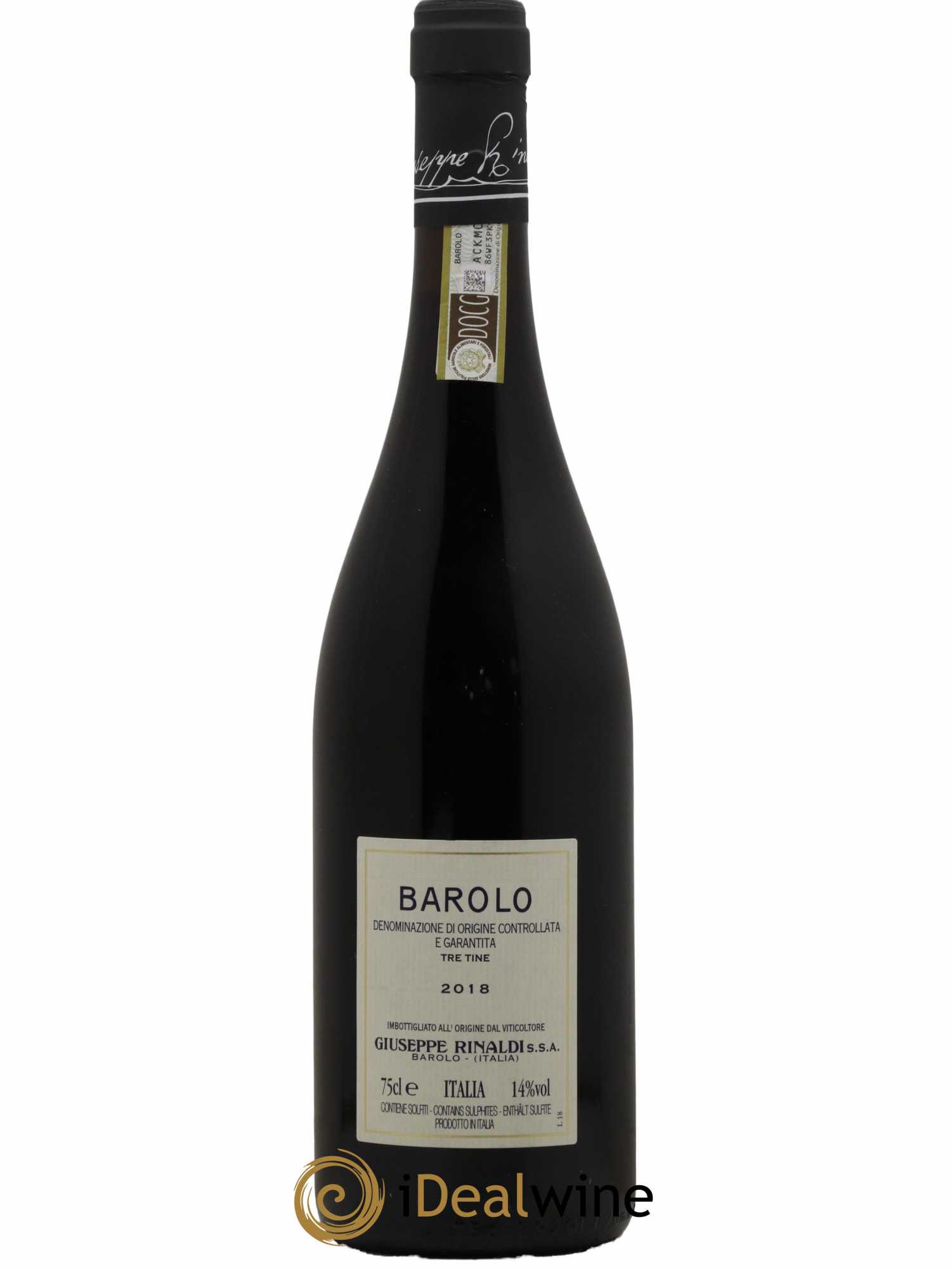 Barolo DOCG Tre Tine Giuseppe Rinaldi 2018 - Lot de 1 bouteille - 1