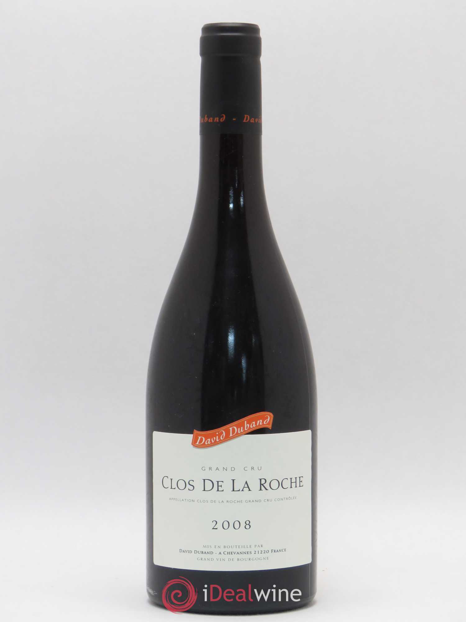 Clos de la Roche Grand Cru David Duband (Domaine) 2008 - Lot de 1 bouteille - 0