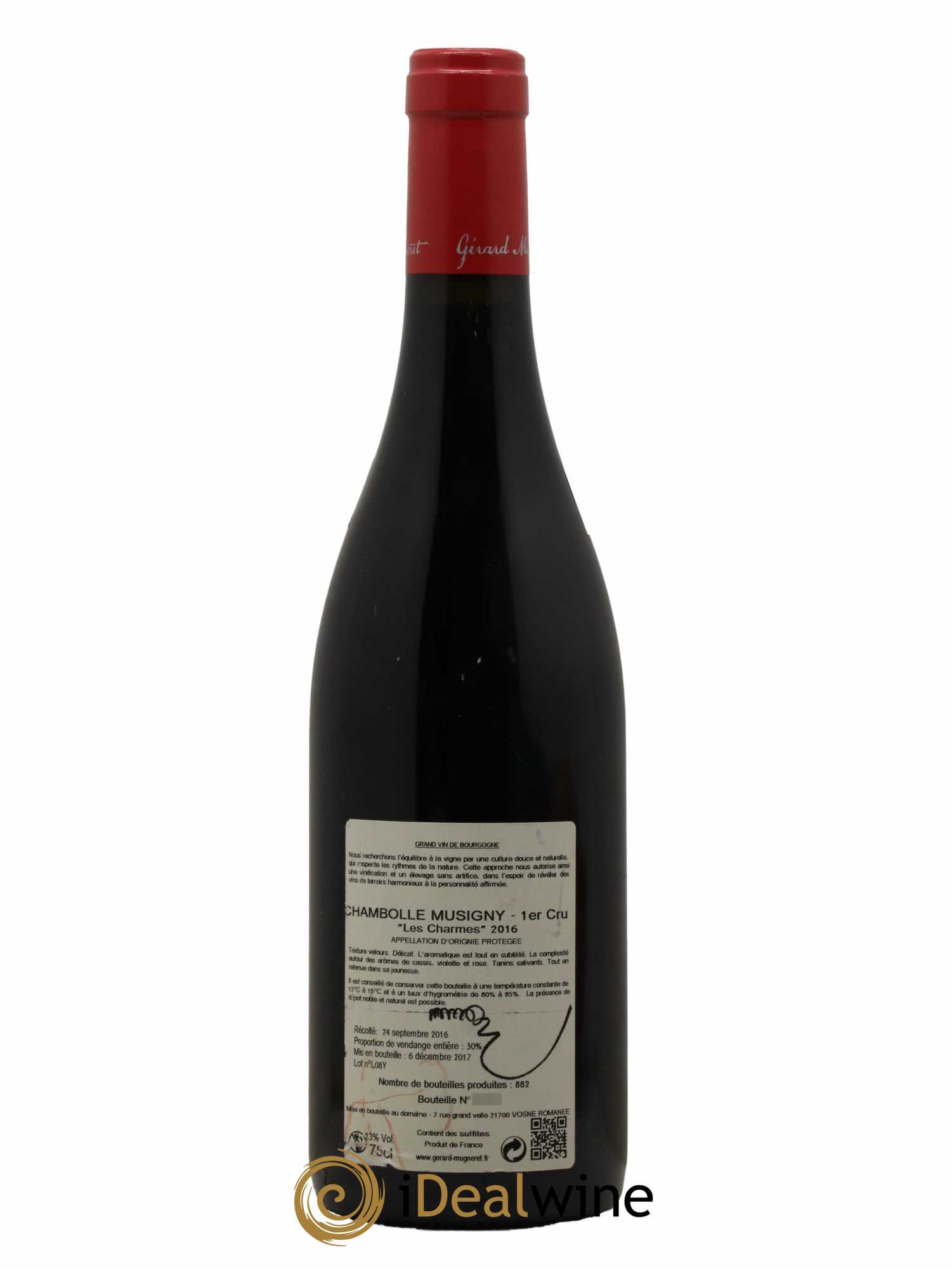 Chambolle-Musigny 1er Cru Les Charmes Gérard Mugneret 2016 - Lot de 1 bouteille - 1