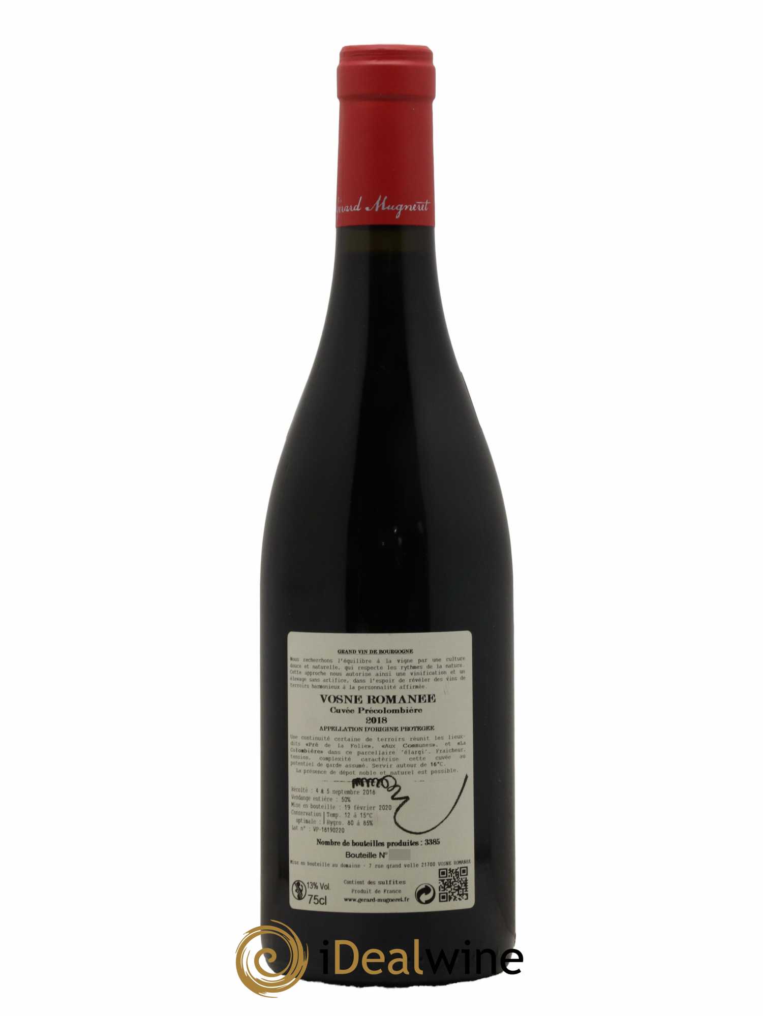 Vosne-Romanée Précolombière Gérard Mugneret 2018 - Lot de 1 bouteille - 1