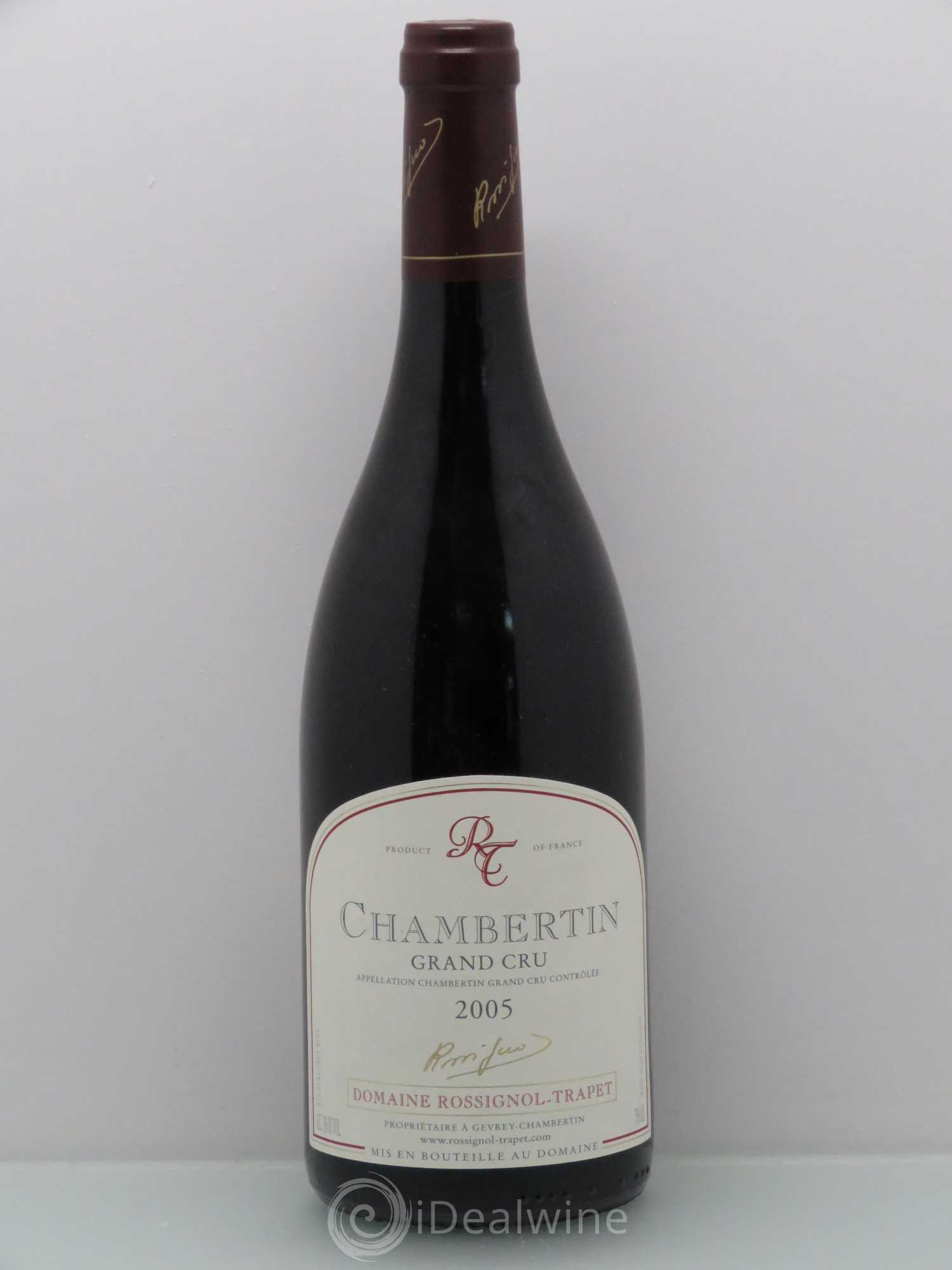Chambertin Grand Cru Rossignol-Trapet (Domaine) 2005 - Lot de 1 bouteille - 0